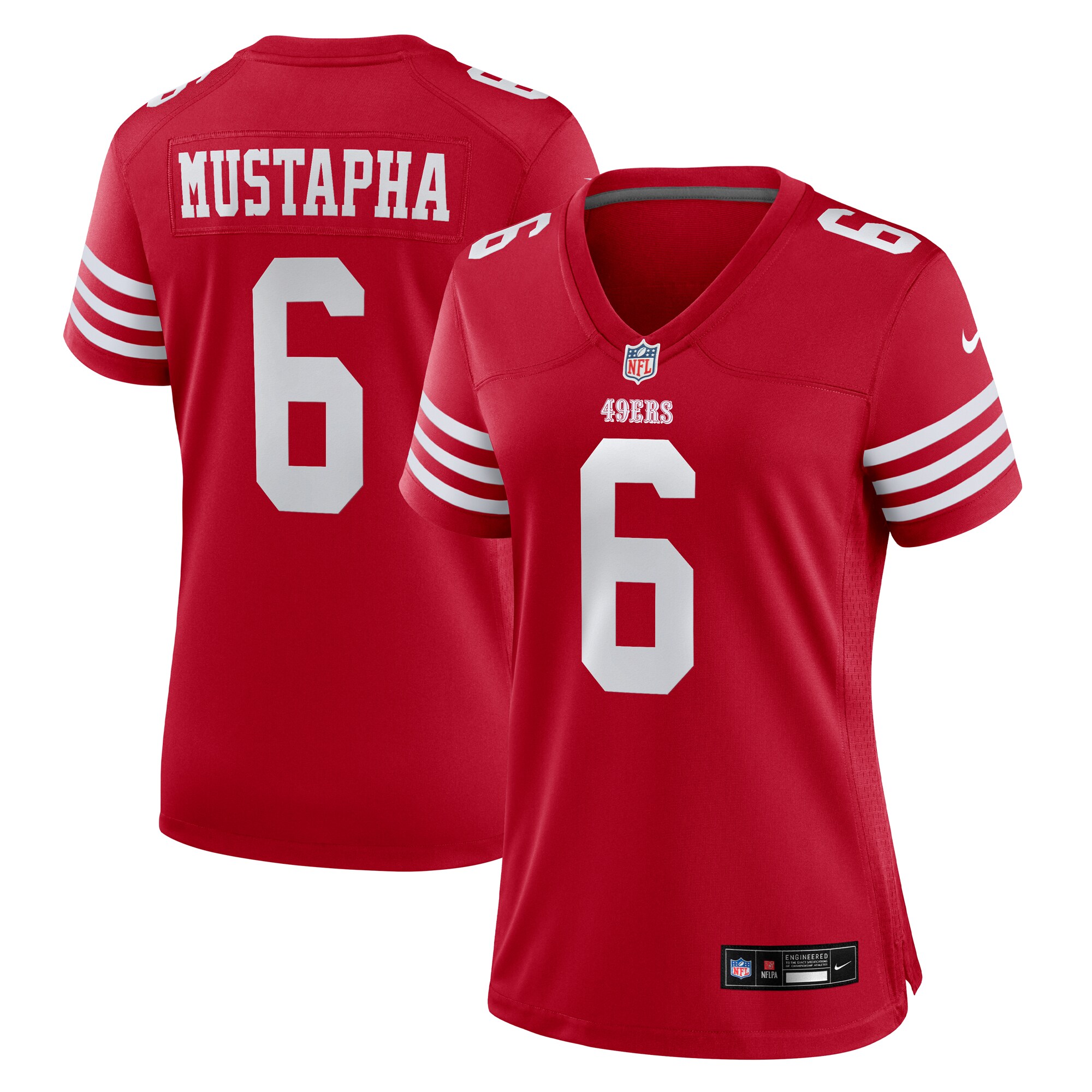Malik Mustapha San Francisco 49ers Women's Team Game Jersey - Scarlet