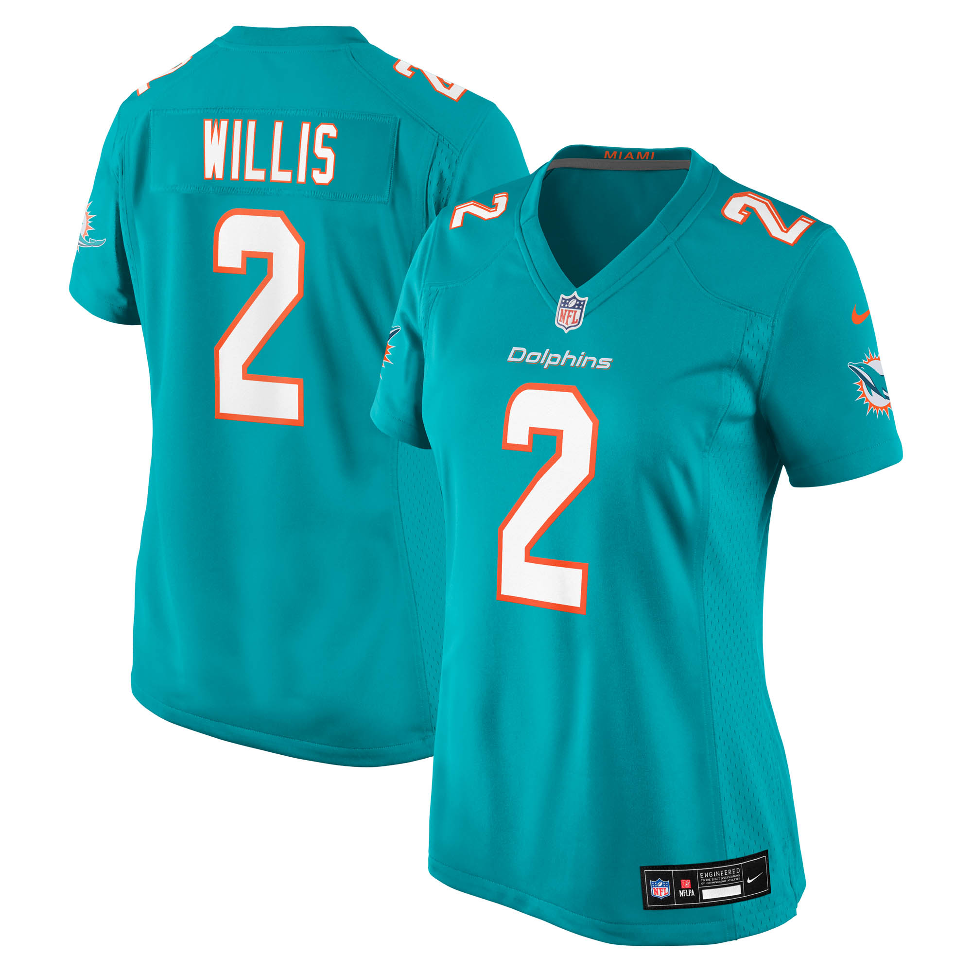Malik Willis Miami Dolphins Women's Game Jersey - Aqua
