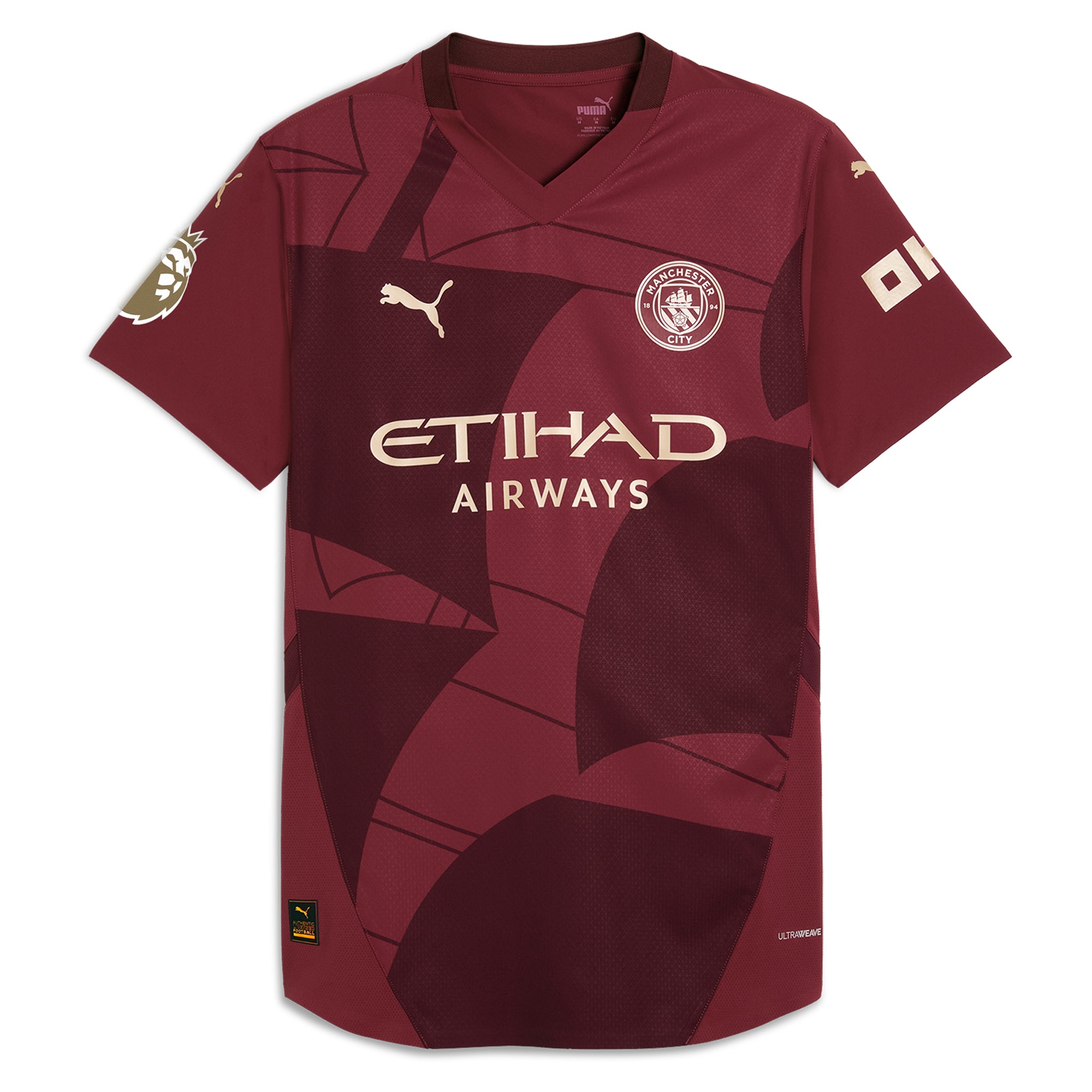 Alternative view of Man City Third Jersey - Puma Man City 2023/24 Third Jersey - Burgundy