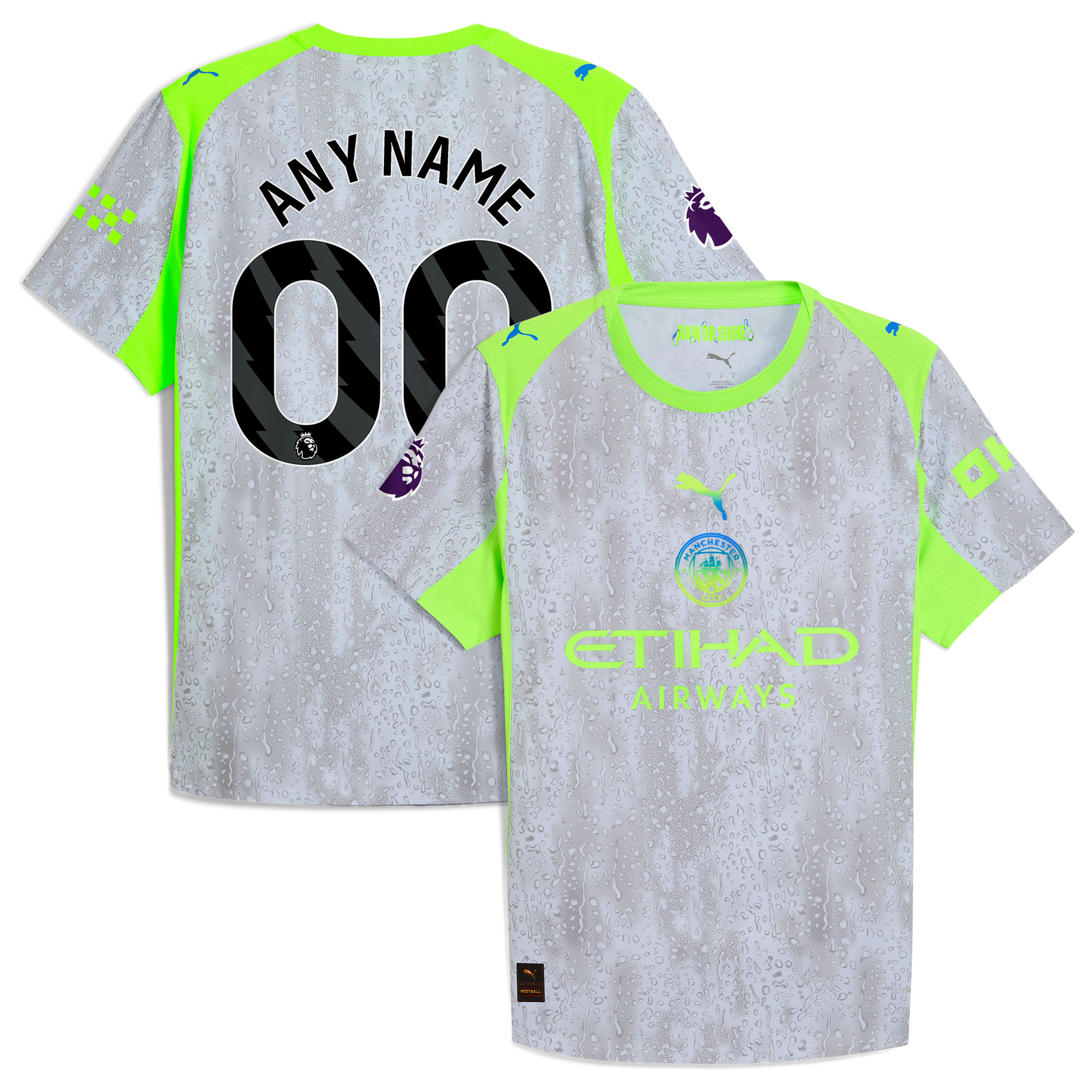 Manchester City Puma 2025/26 Third Custom Jersey - Green/Neon Green