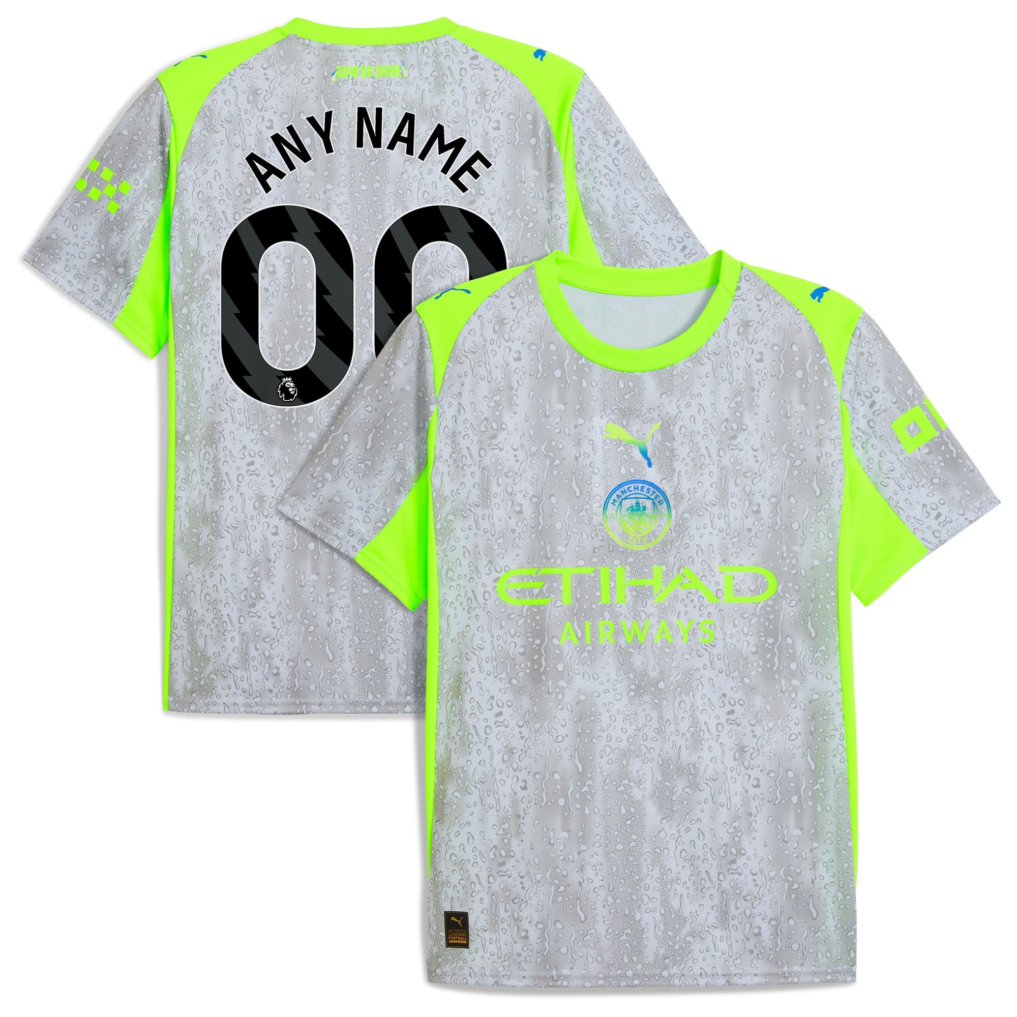 Manchester City Puma 2025/26 Third Custom Jersey - Green/Neon Green