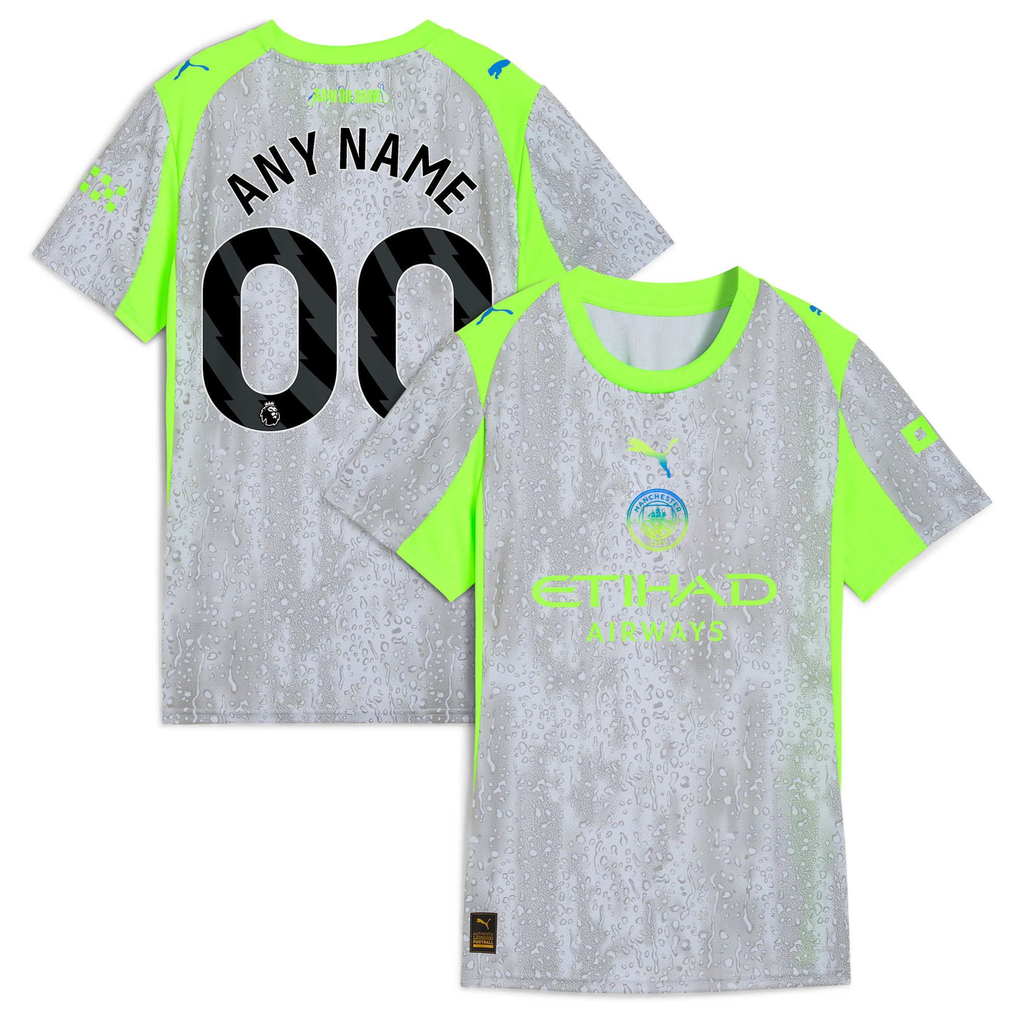 Manchester City Puma Women's 2025/26 Third Custom Jersey - Green/Neon Green