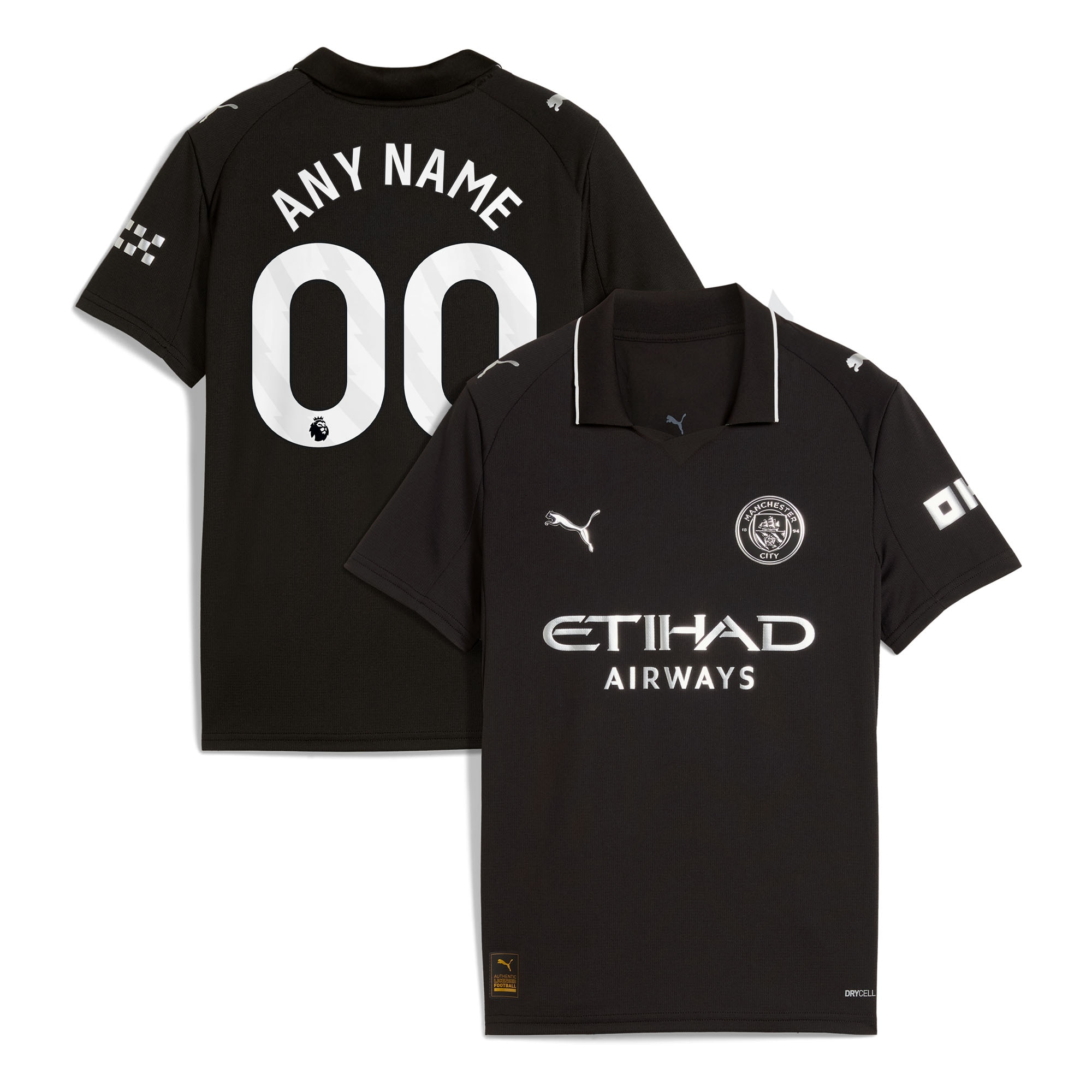 Manchester City Puma Youth 2025/26 Away Custom Jersey