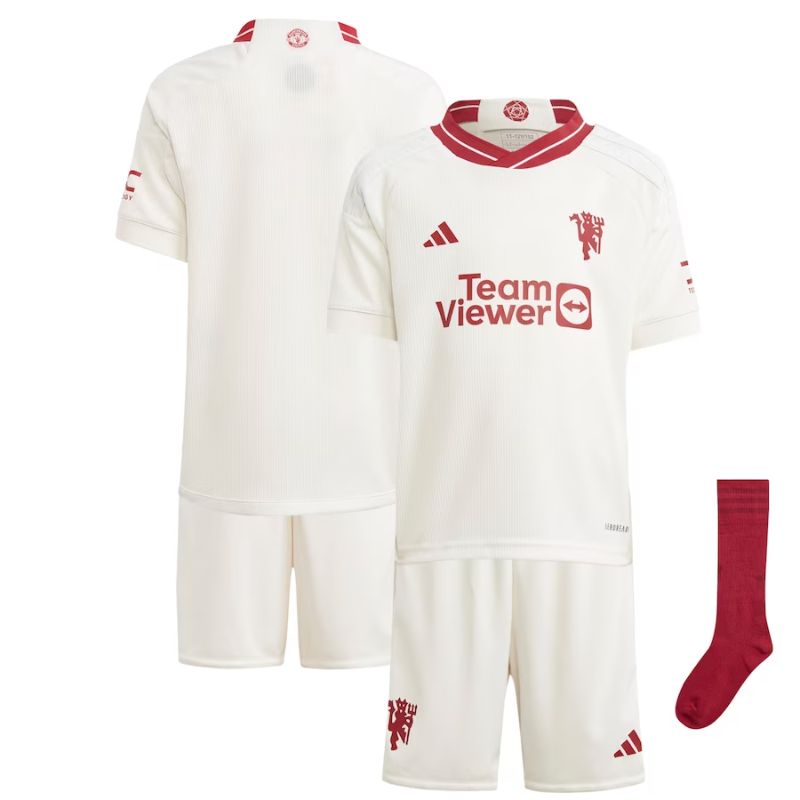 Manchester United Kids White Kit 2024 - Amazing Third Minikit