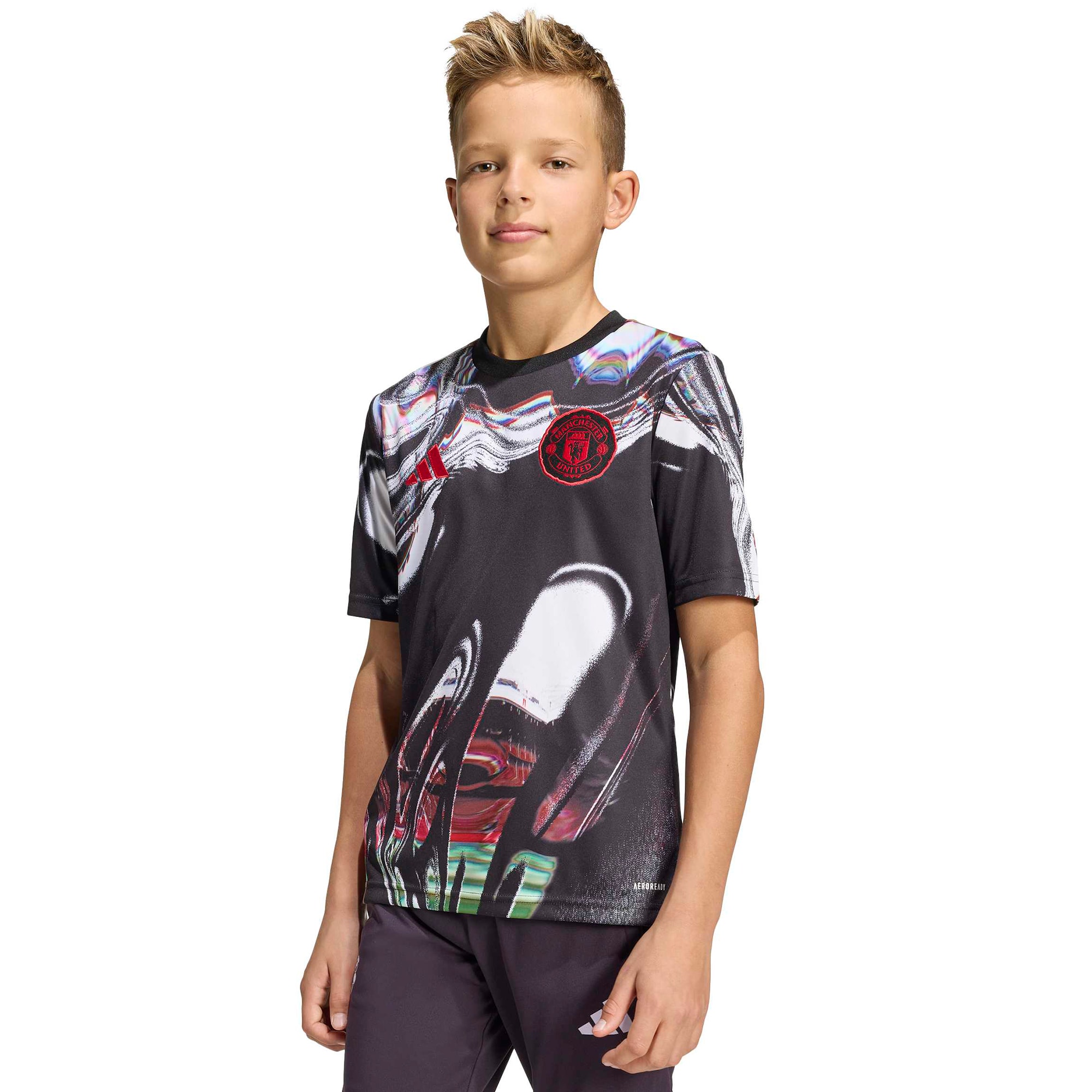 Manchester United Youth 2025/26 Pre-Match Training Jersey - Black