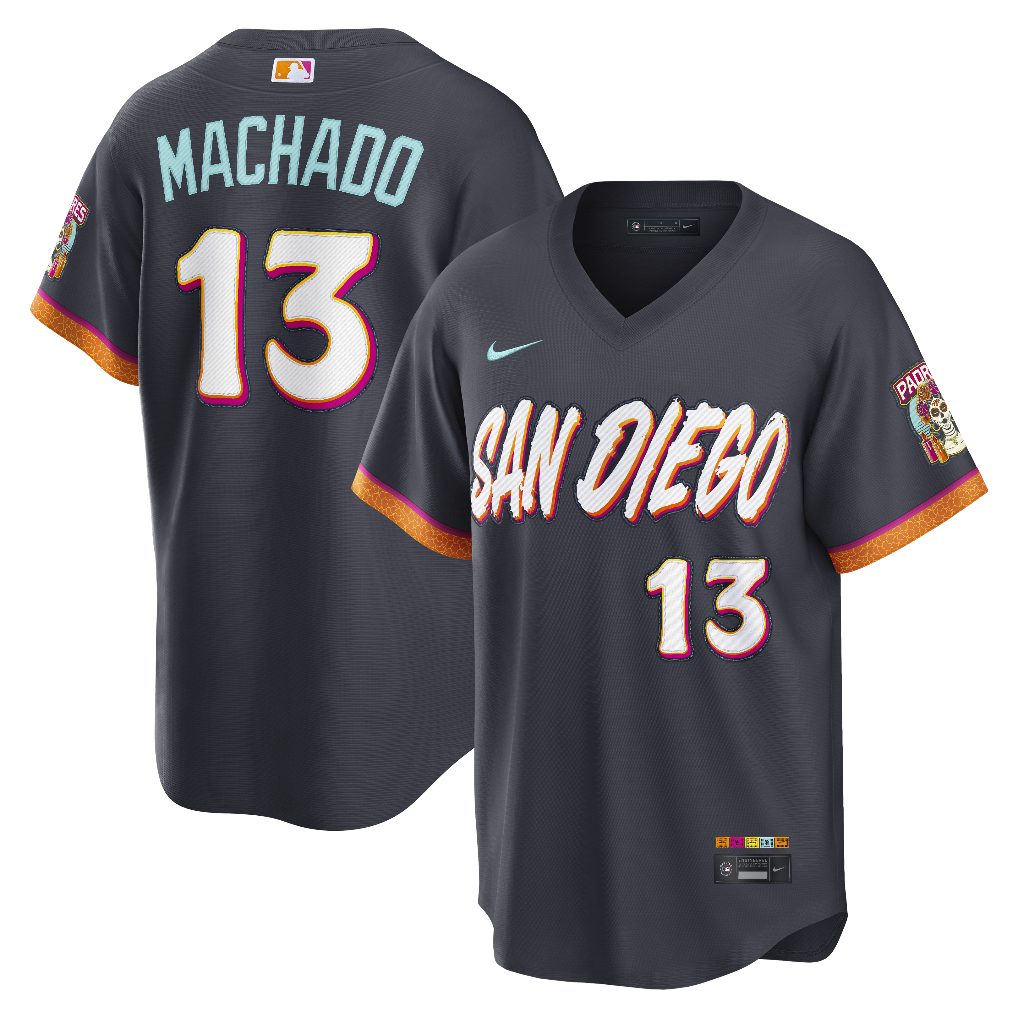 Manny Machado San Diego Padres 2026 City Connect Stadium Jersey - Obsidian