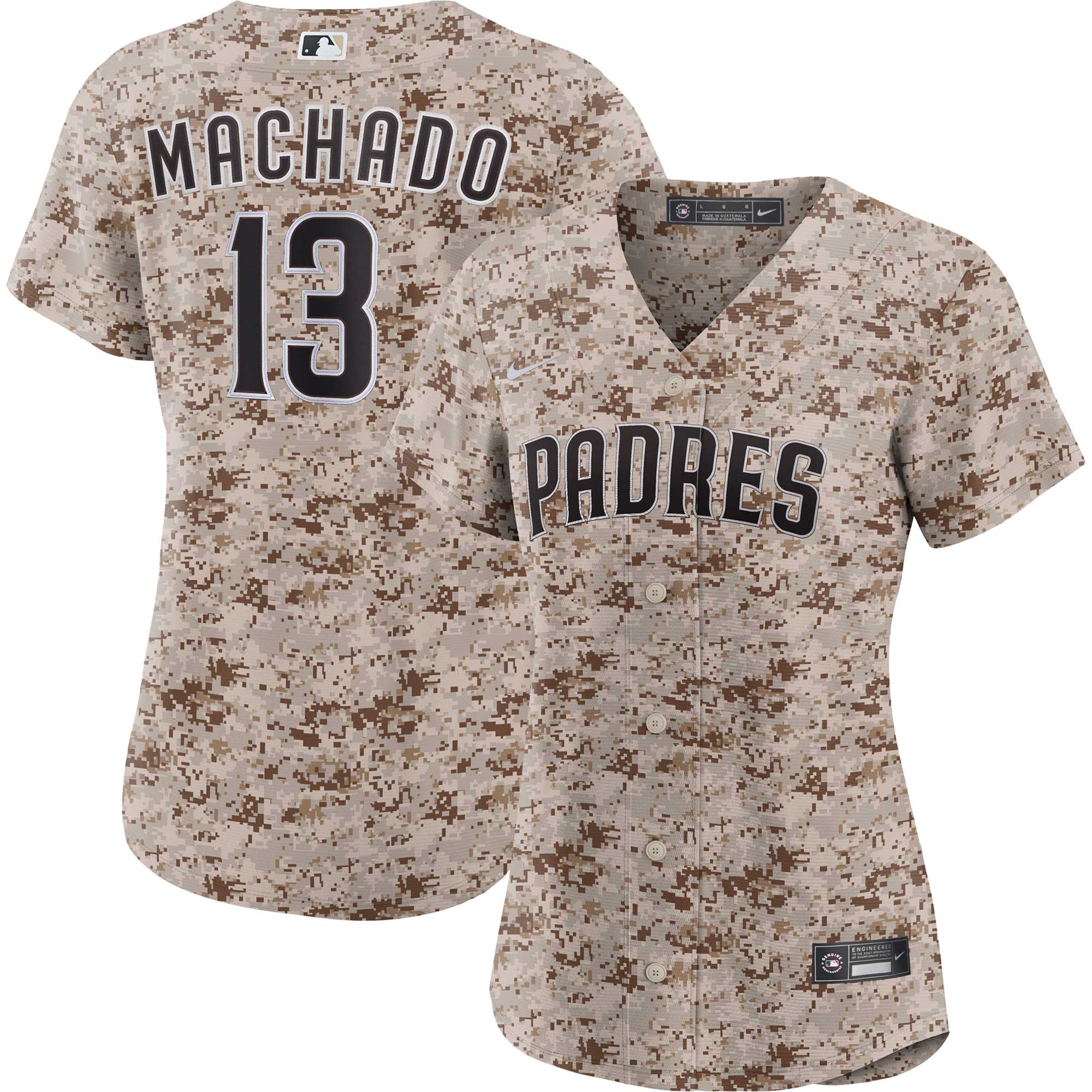Manny Machado San Diego Padres Women's USMC Alternate Player Jersey - Camo