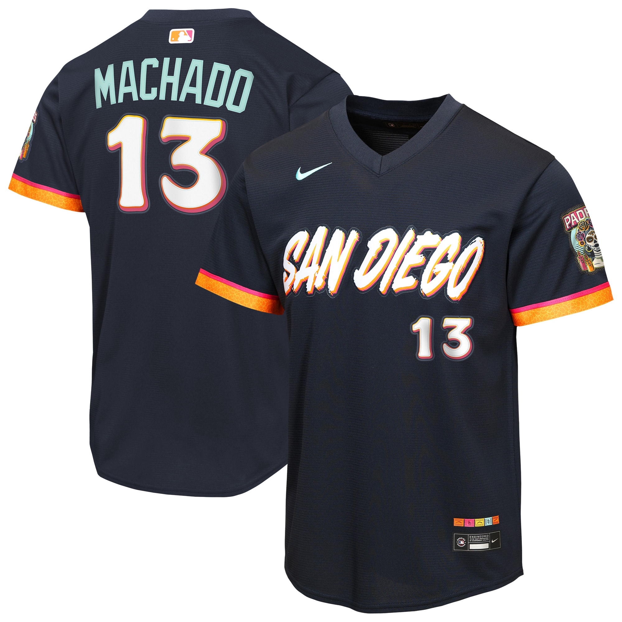 Manny Machado San Diego Padres Youth 2026 City Connect Stadium Jersey - Obsidian