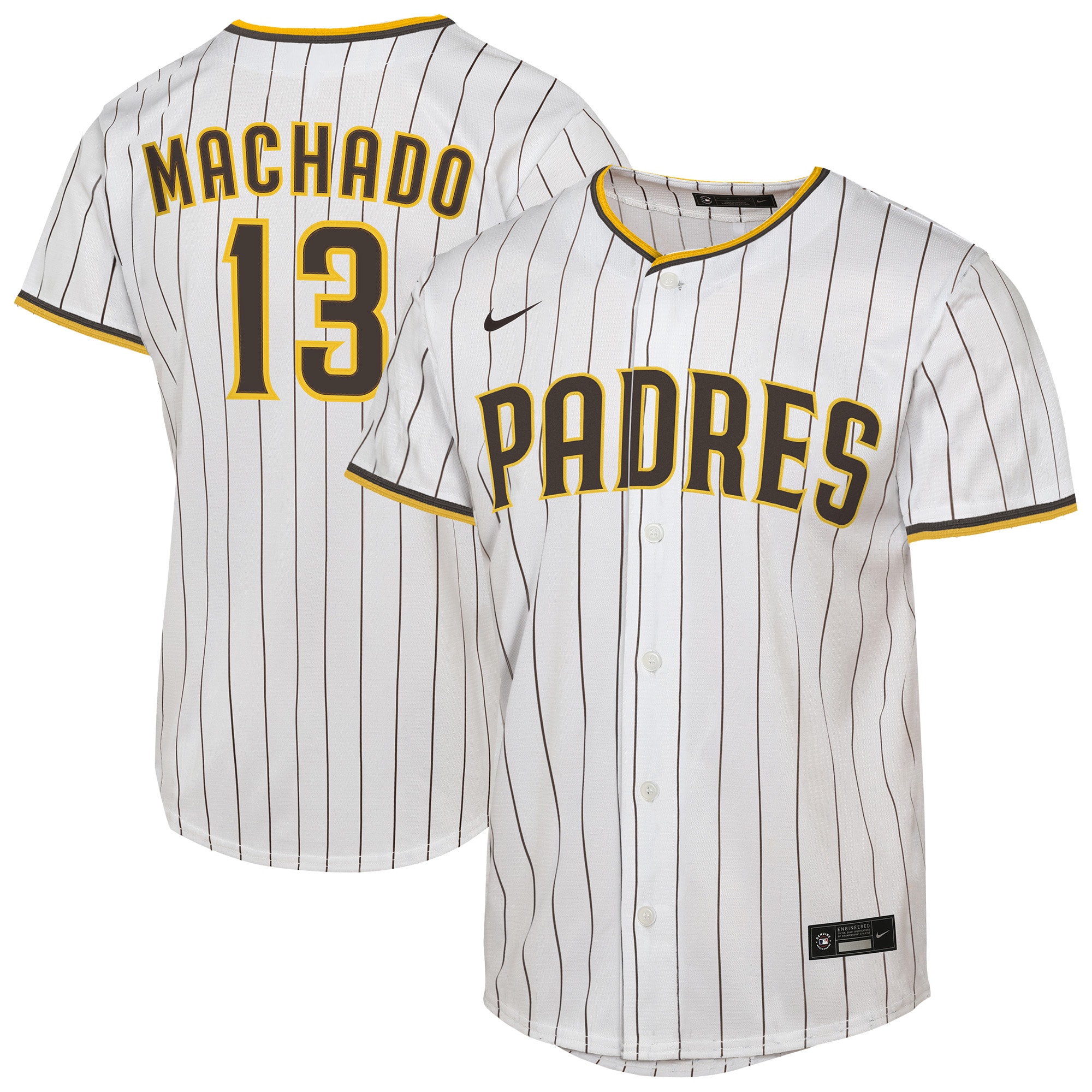 Manny Machado San Diego Padres Youth Home Player Jersey - White