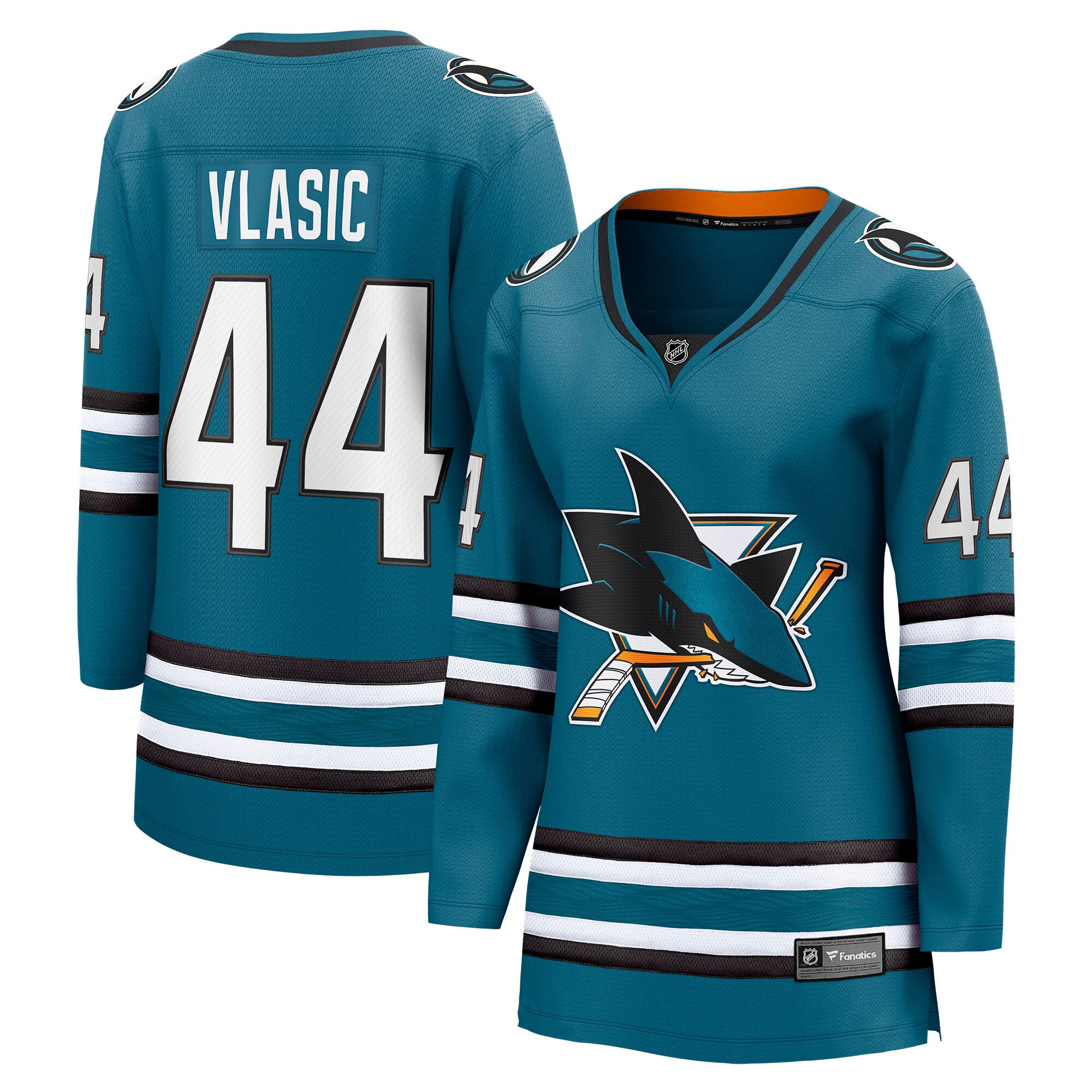 Marc-Edouard Vlasic San Jose Sharks Fanatics Women's Home Breakaway Player Jersey - Teal