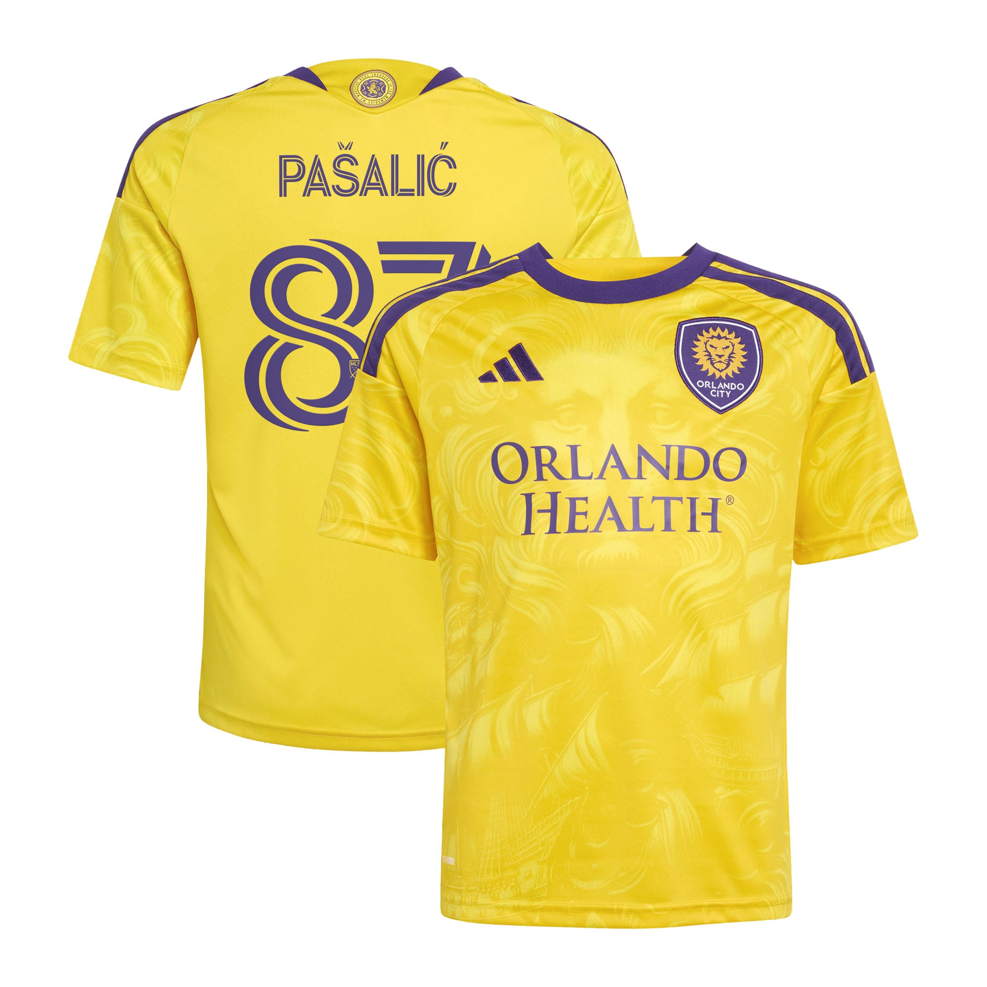 Marco Pašalić Orlando City SC Youth 2026 Sunken Treasure Kit Jersey - Yellow