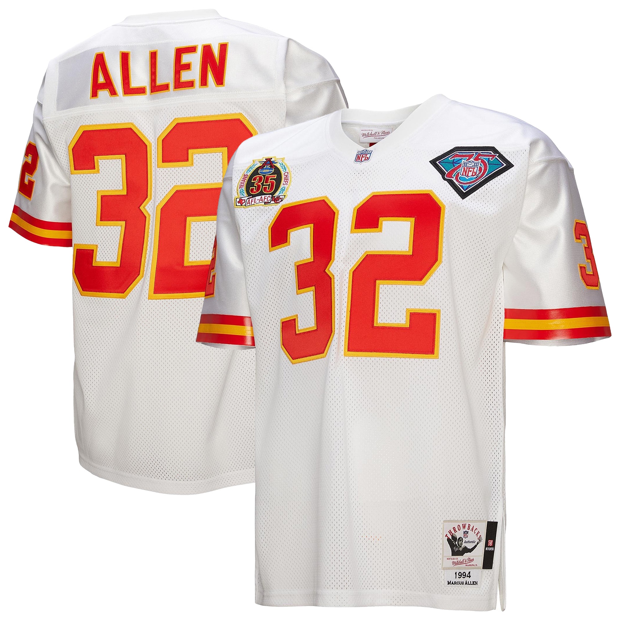 Marcus Allen Kansas City Chiefs 1994 Throwback Retired Player Jersey - White