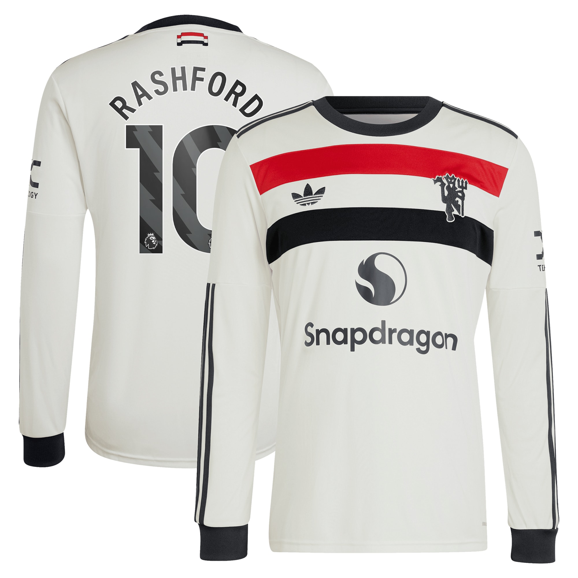 Marcus Rashford Manchester United Originals 2024/25 Third Long Sleeve Jersey - Cream