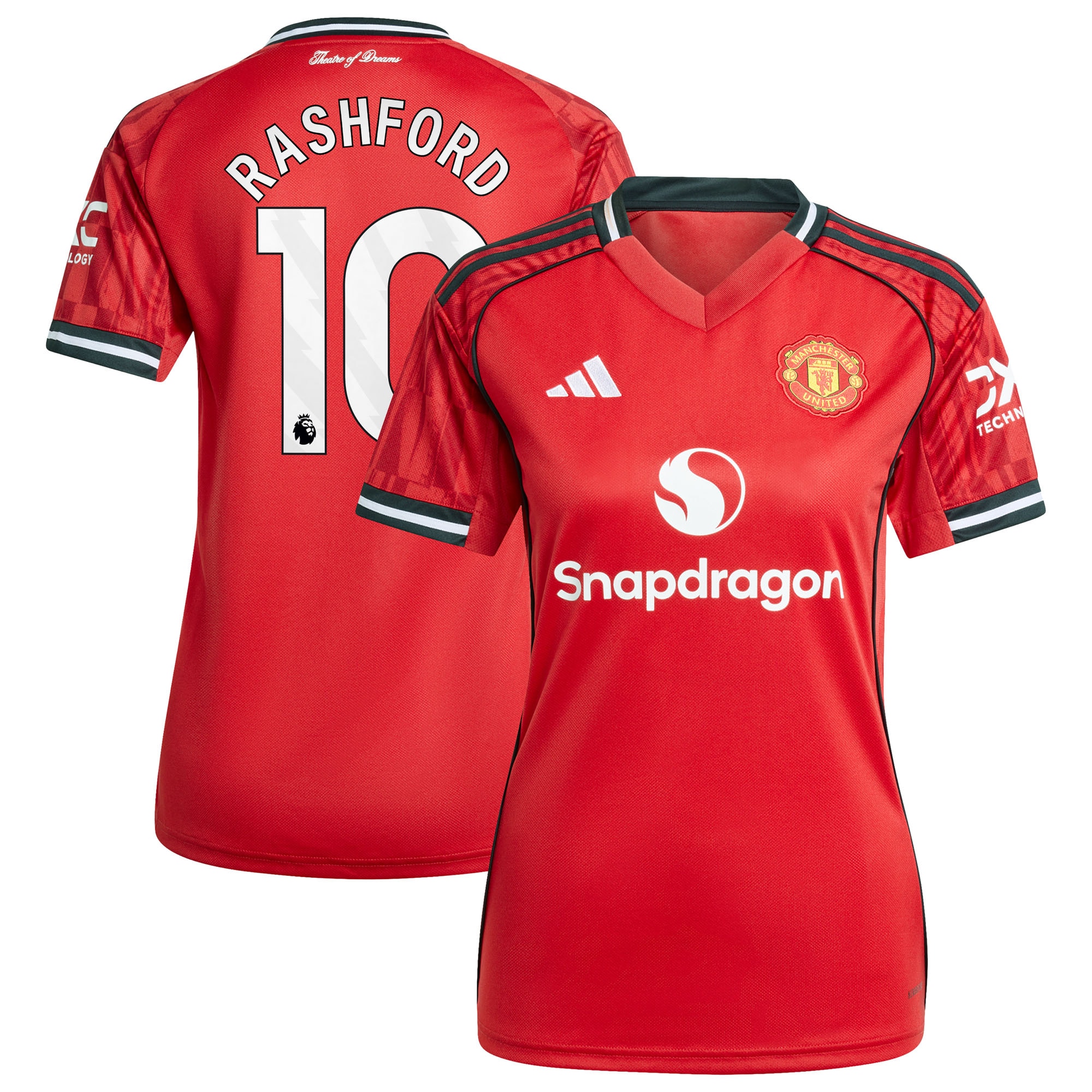 Marcus Rashford Manchester United Women's Home 2025/26 Player Jersey - Red