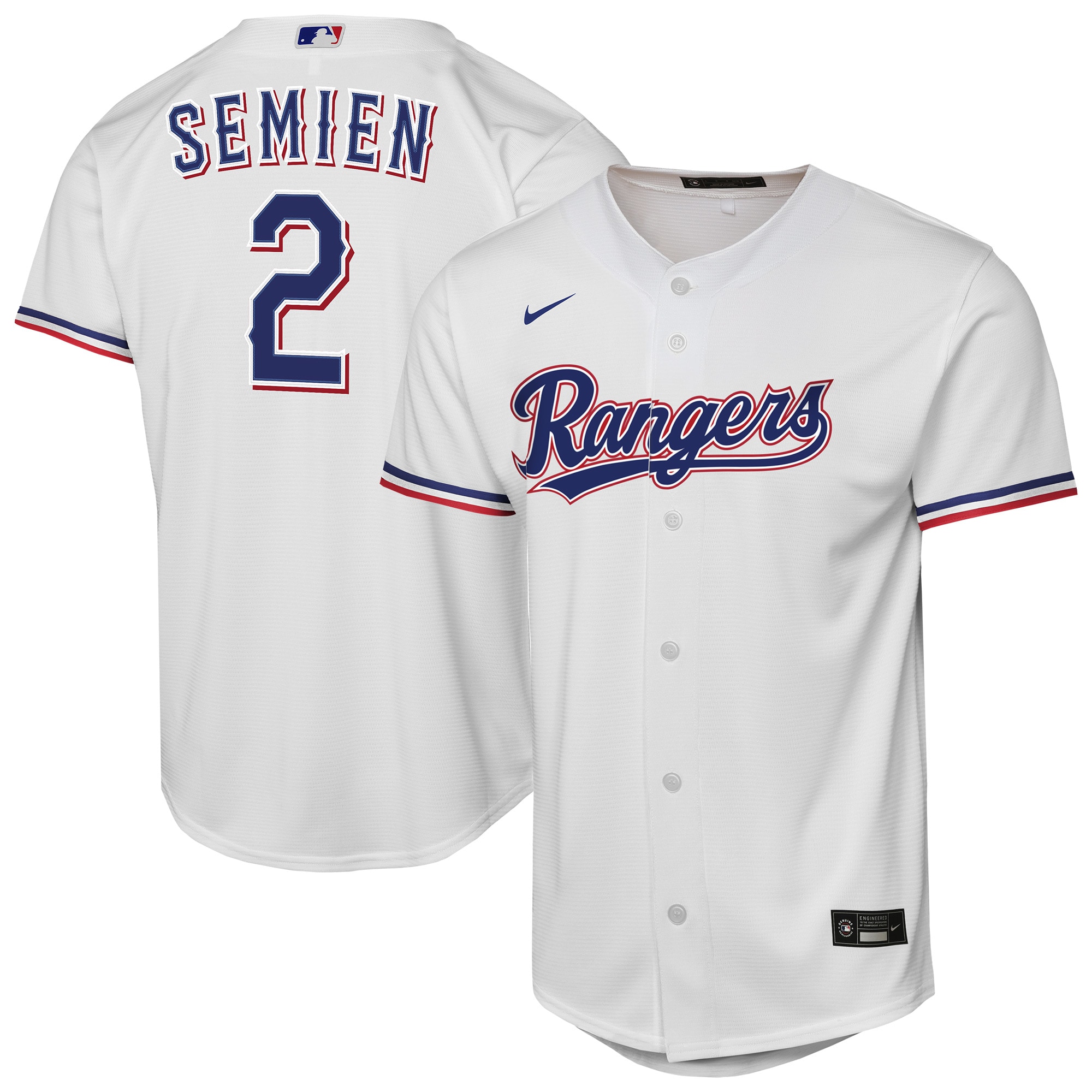 Marcus Semien Texas Rangers Youth Home Player Jersey - White