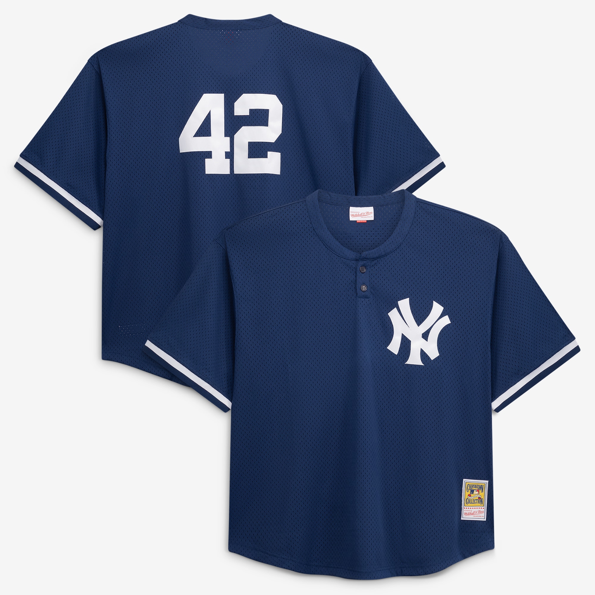 Mariano Rivera New York Yankees Cooperstown Collection Big & Tall Mesh Batting Practice Jersey - Navy