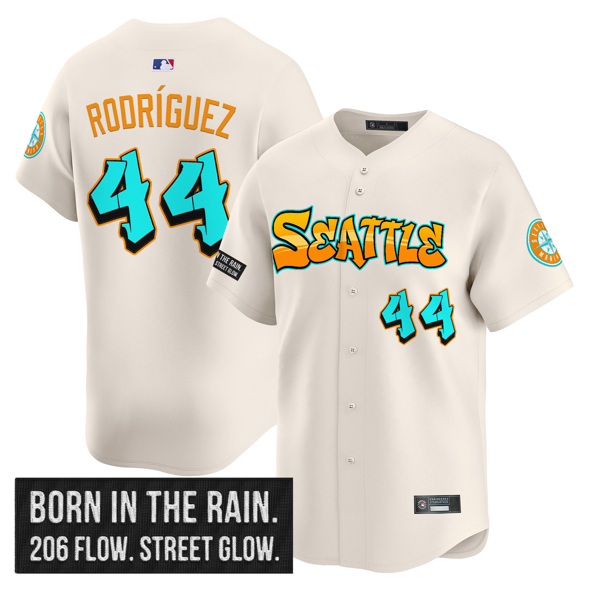Alternative view of Mariners Raleigh Cream Jersey - Street Glow Edition