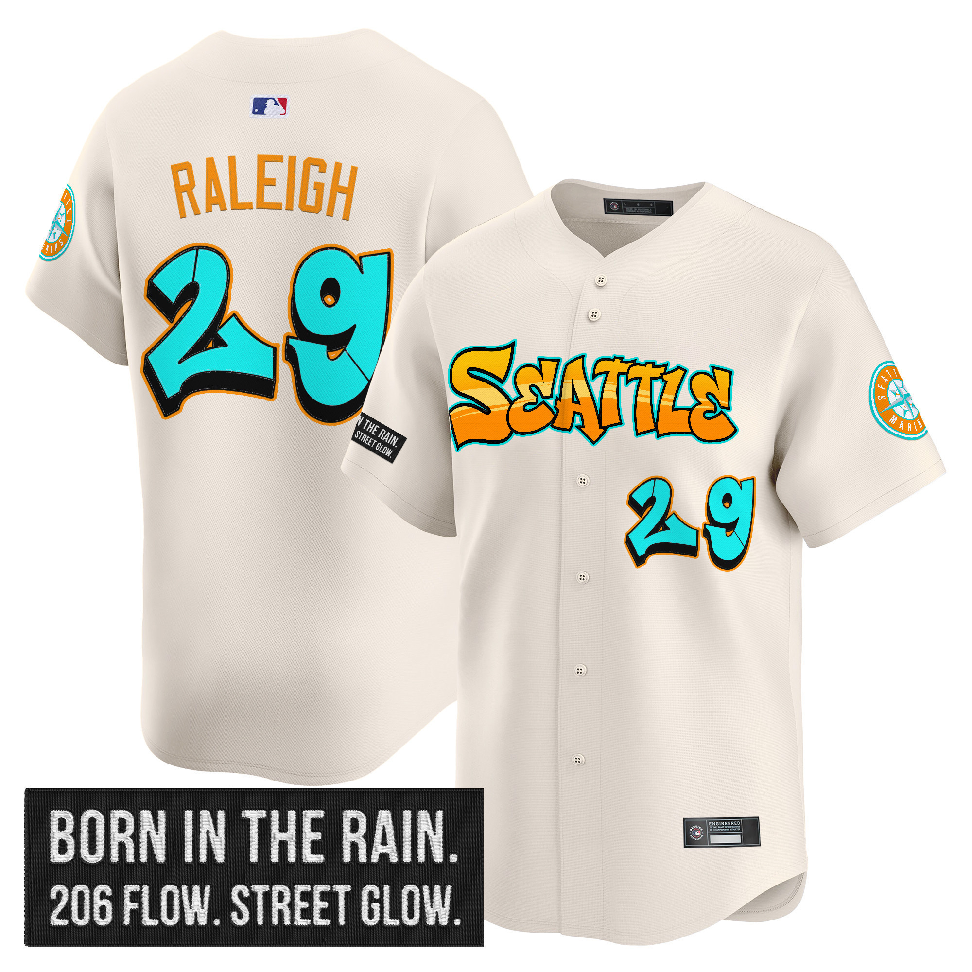 Mariners Raleigh Cream Jersey - Street Glow Edition