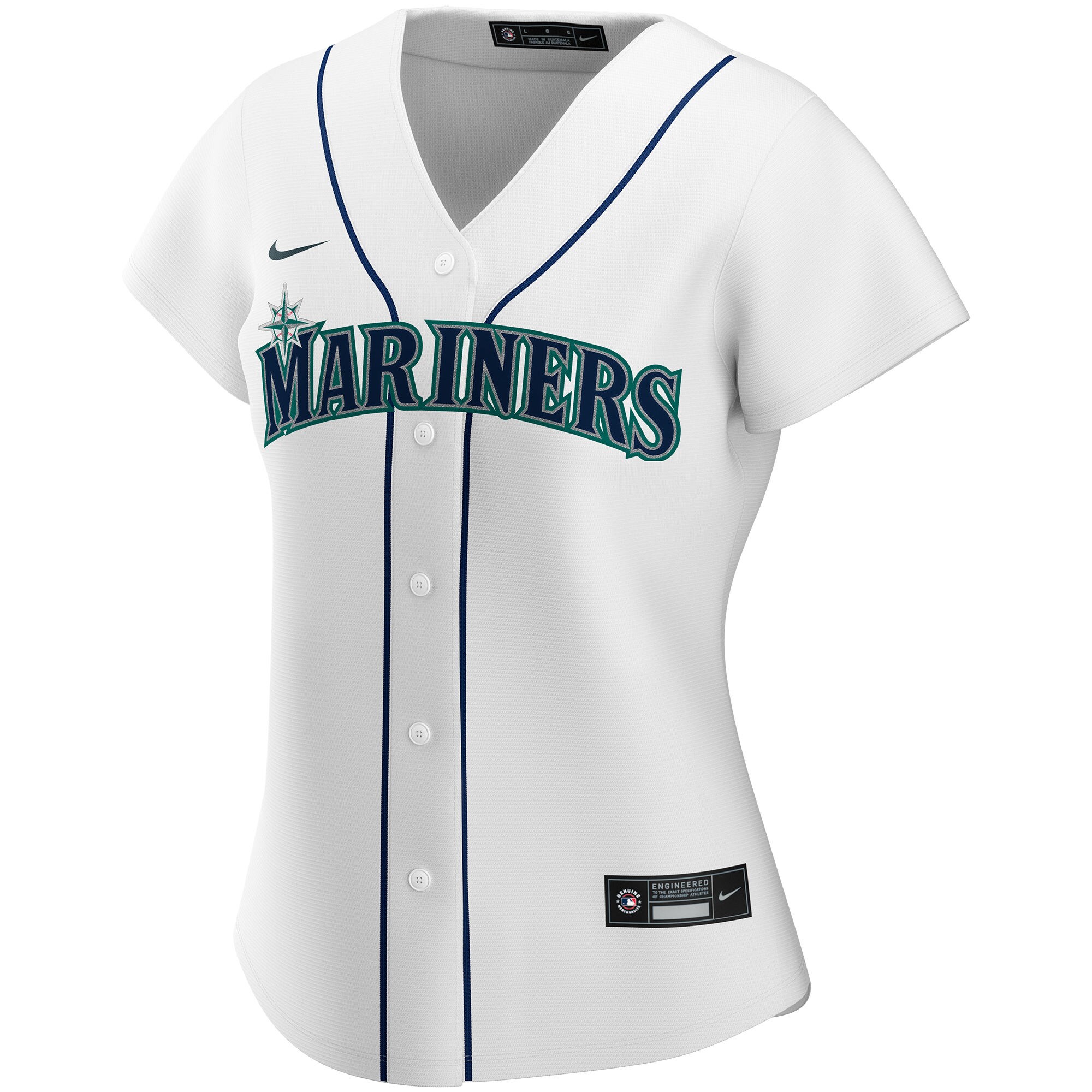 Alternative view of Mariners White Custom Jersey - Nike - Personalized MLB Replica