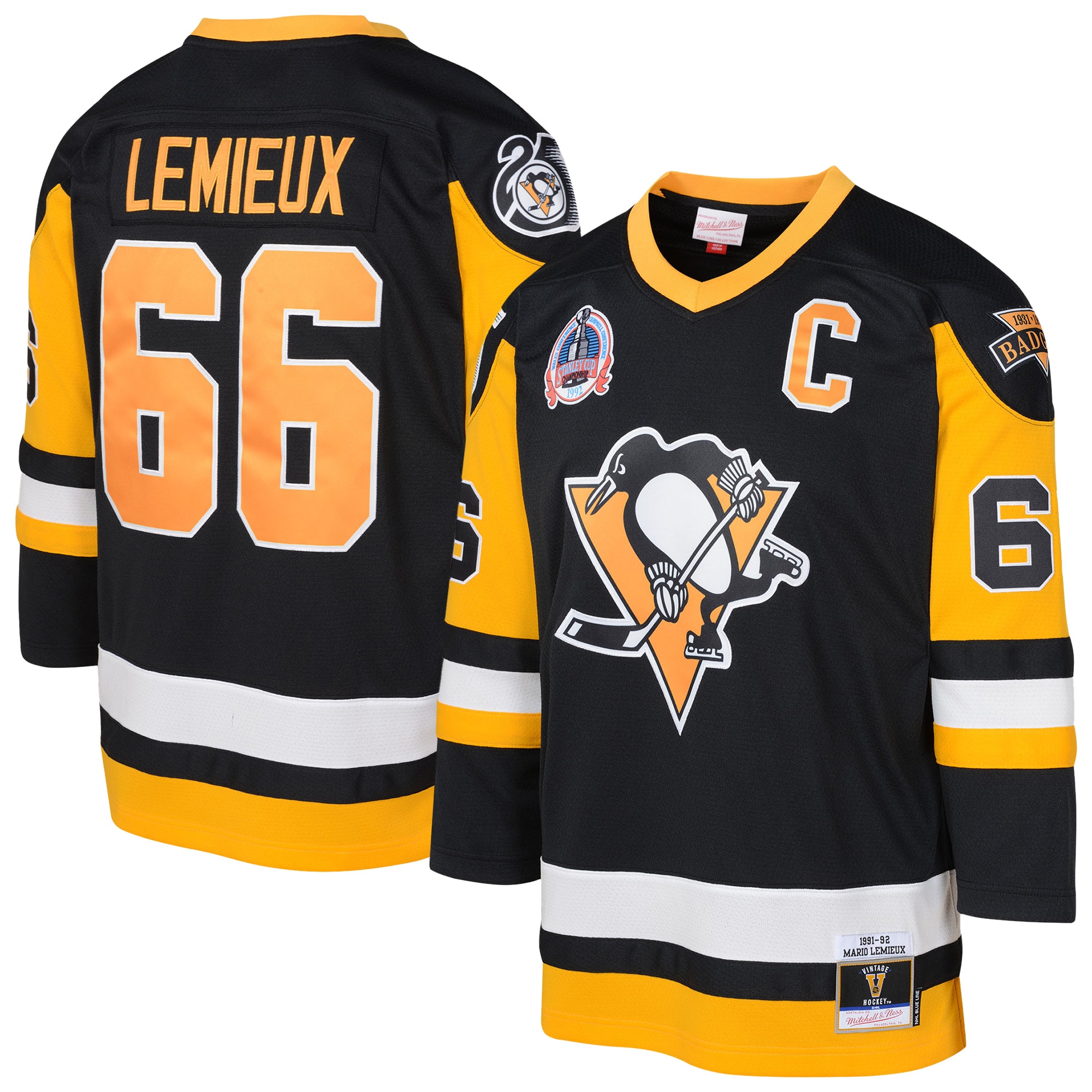 Mario Lemieux Pittsburgh Penguins Preschool 1991/92 Blue Line 2.0 Player Jersey - Black