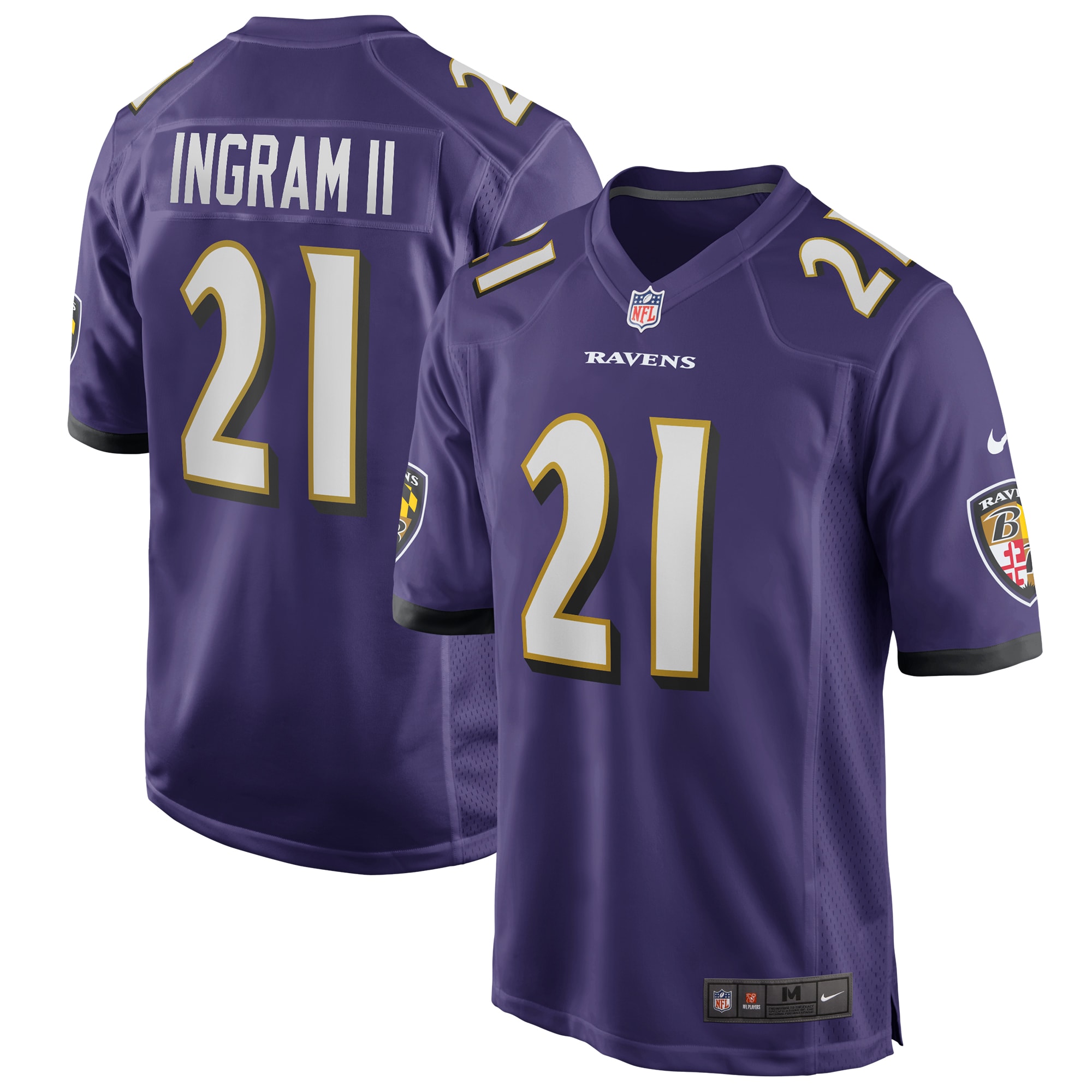 Mark Ingram II Baltimore Ravens Team Game Jersey - Purple