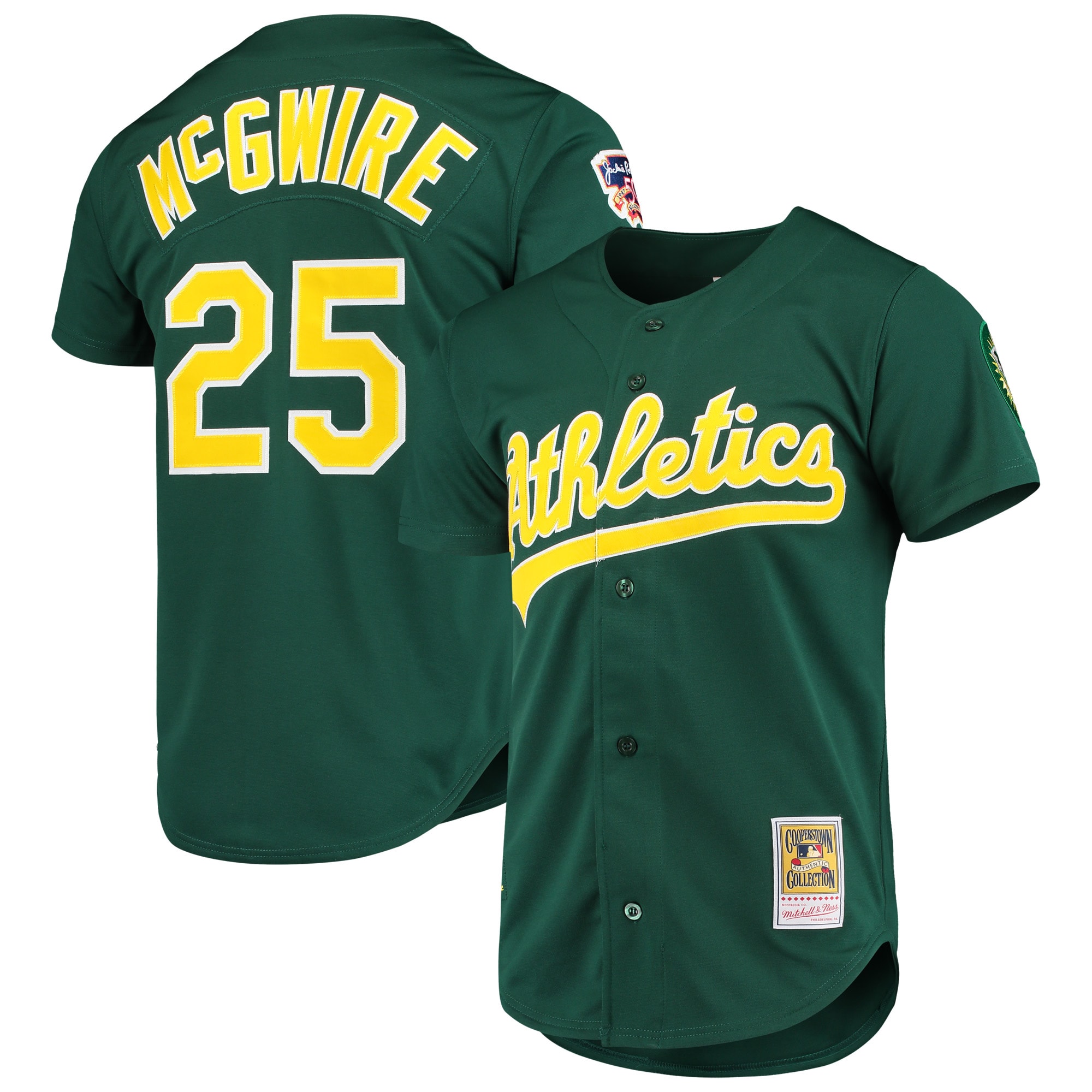 Mark McGwire Athletics 1997 Cooperstown Collection Jersey - Green