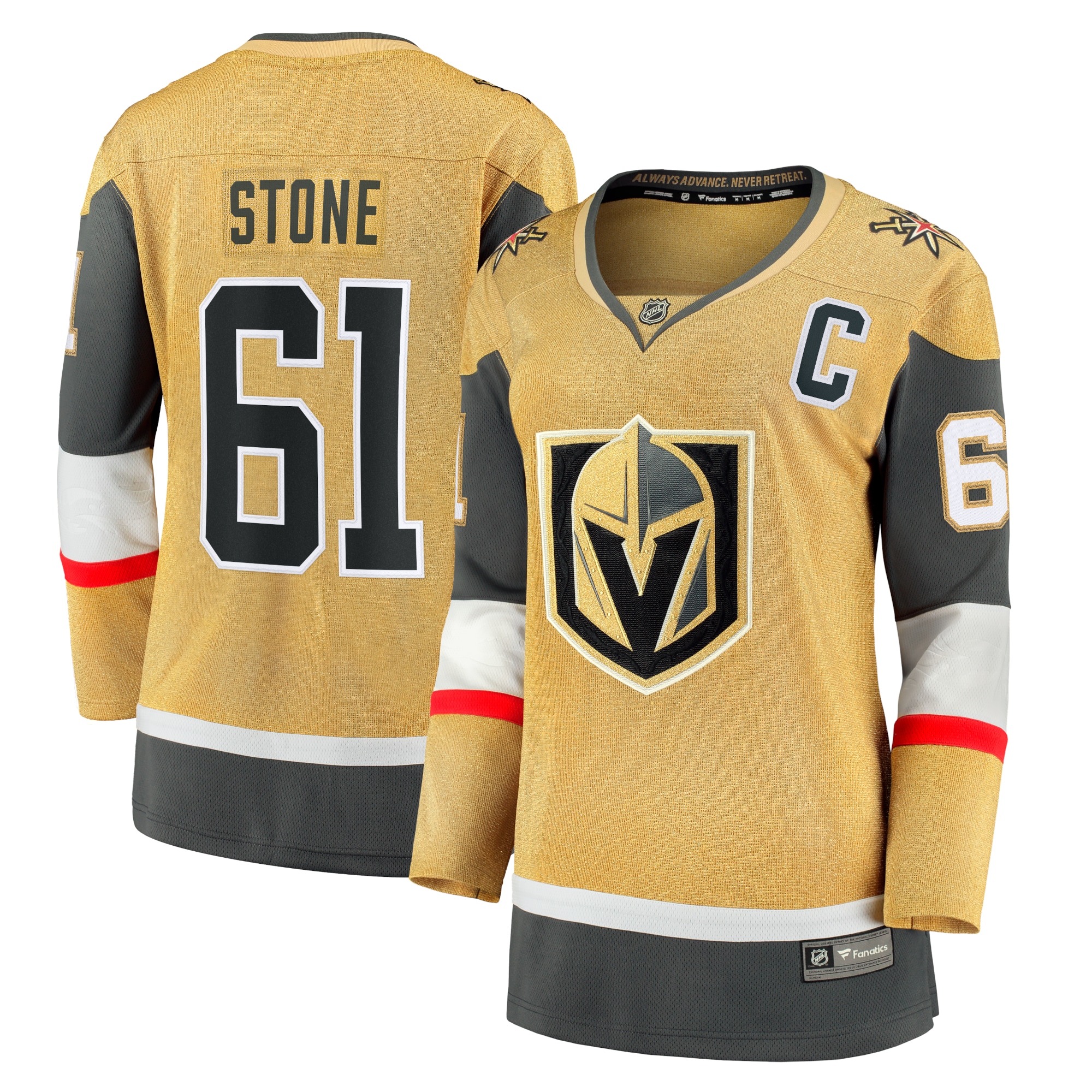 Mark Stone Vegas Golden Knights Fanatics Women's Captain Patch Home Breakaway Player Jersey - Gold