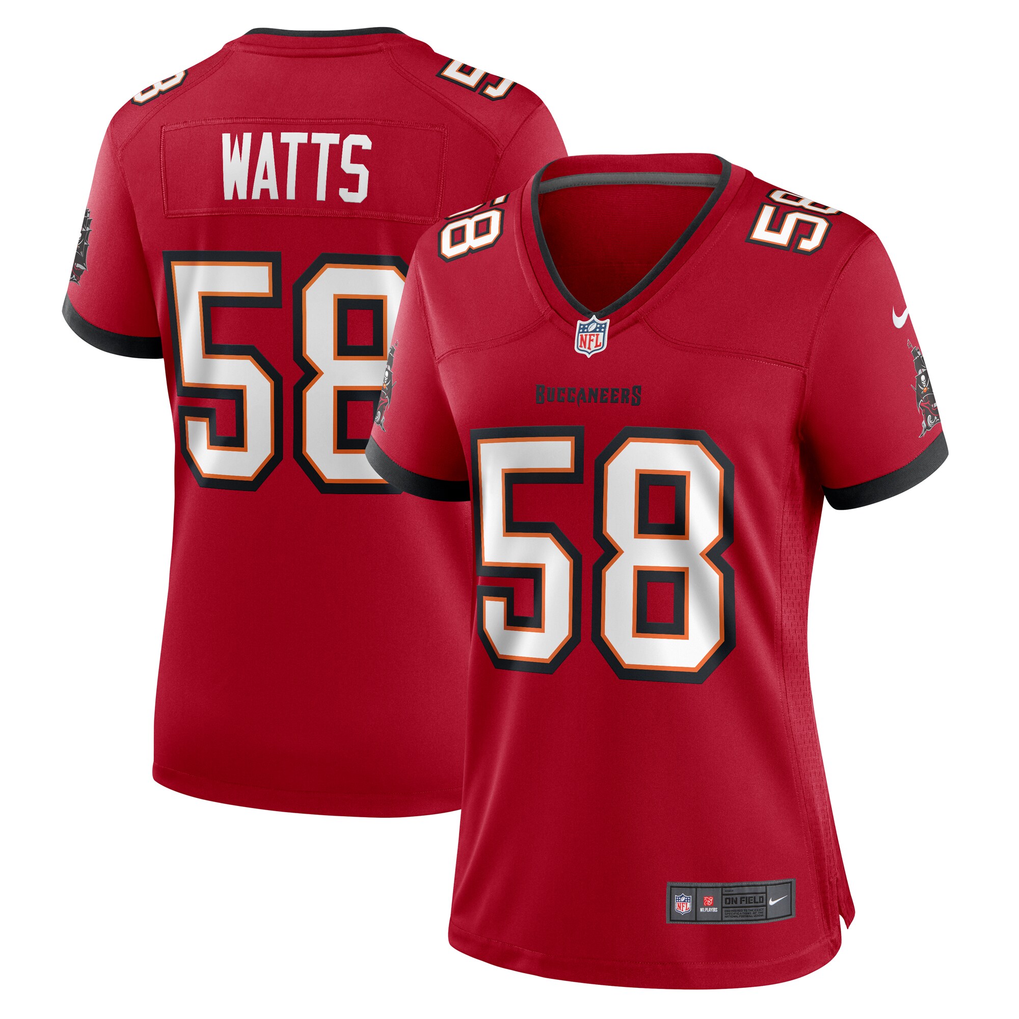 Markees Watts Tampa Bay Buccaneers Women's Game Jersey - Red