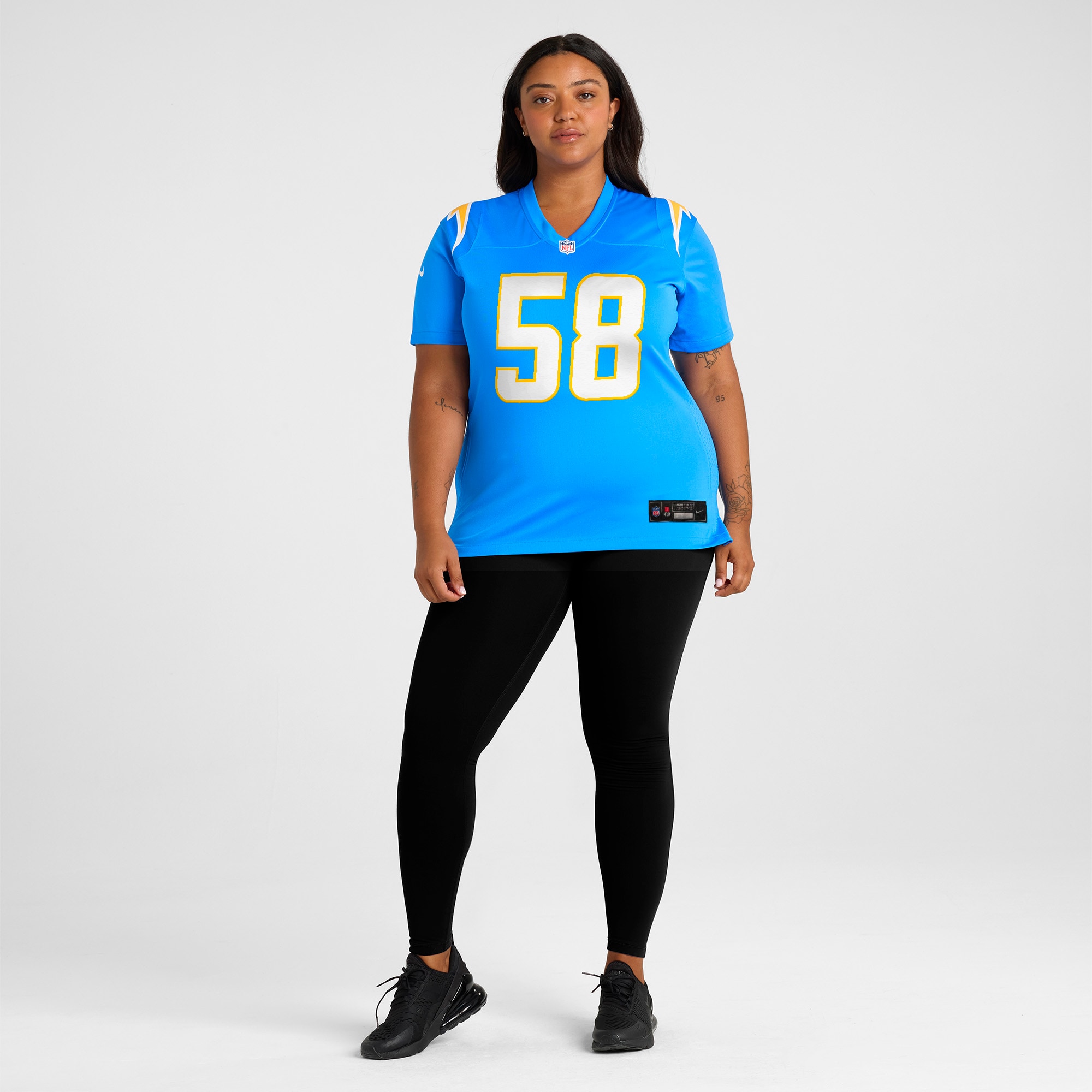 Marlowe Wax Los Angeles Chargers Women’s Team Game Jersey – Powder Blue