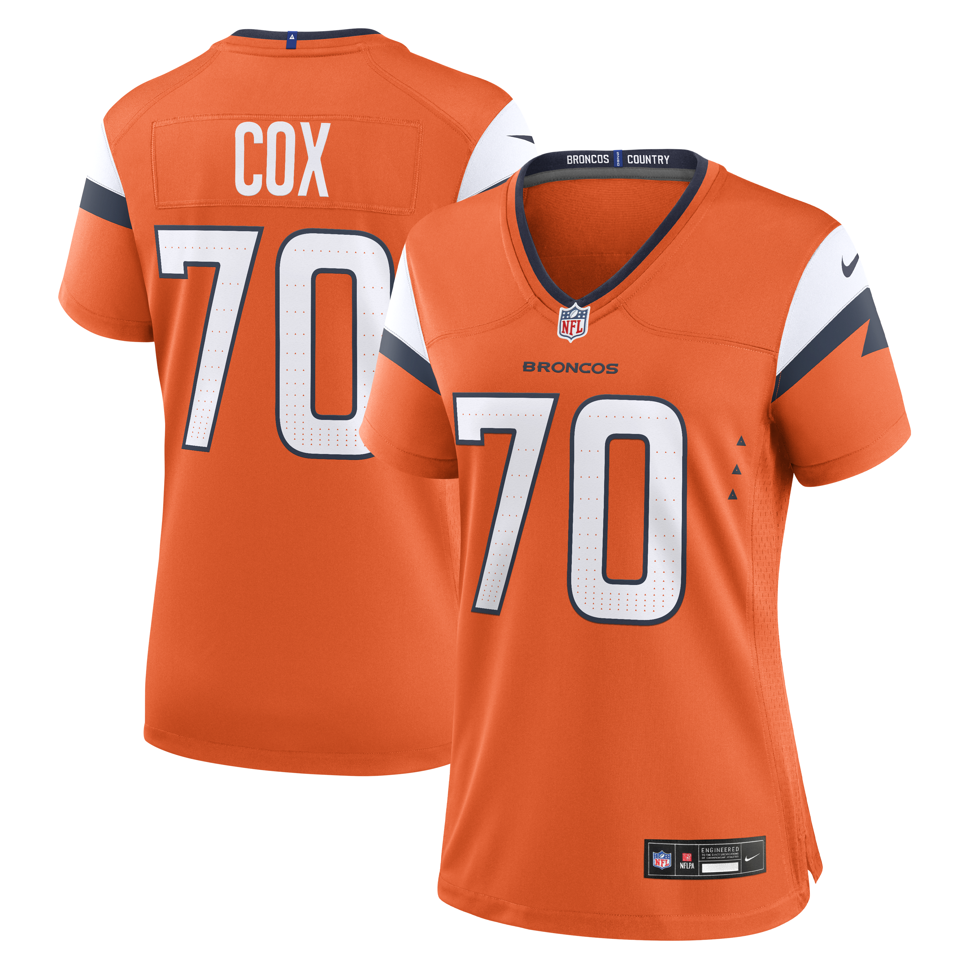 Marques Cox Denver Broncos Women's Team Game Jersey - Orange