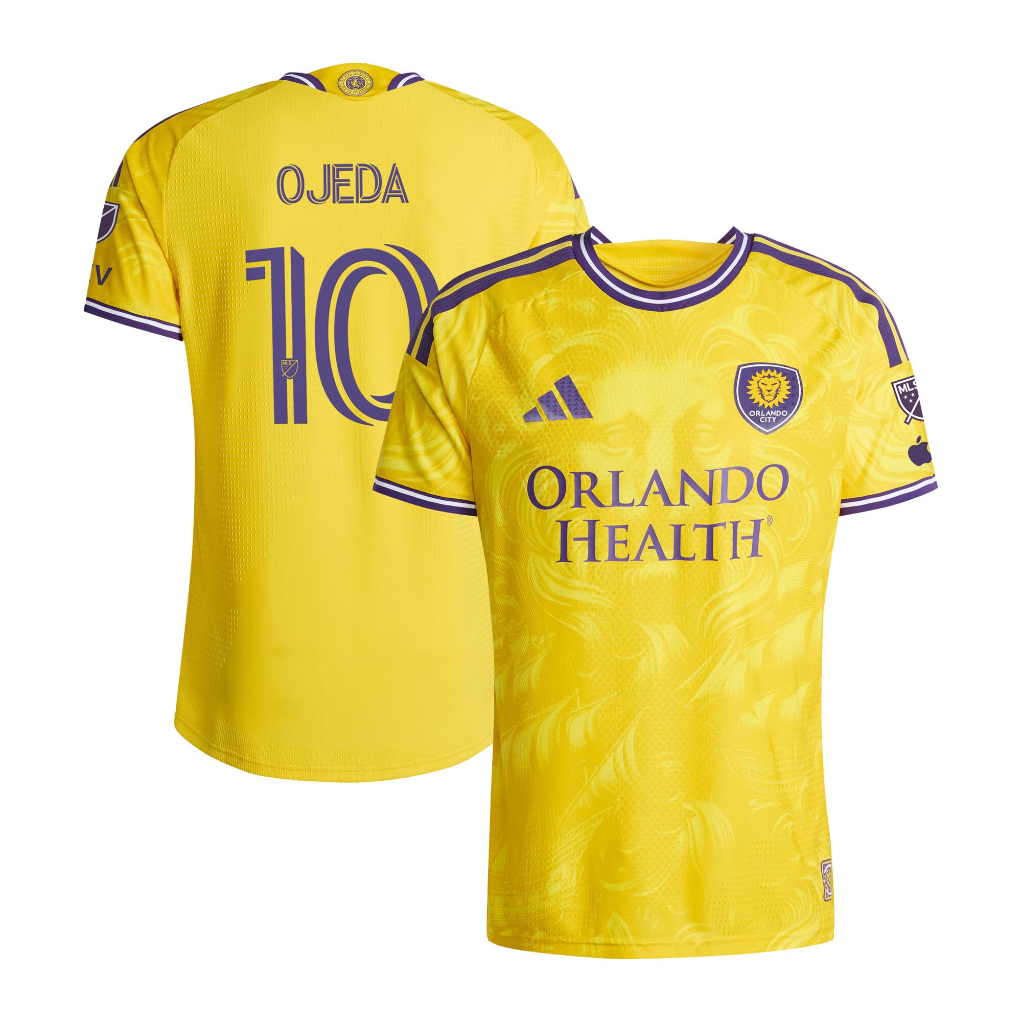 Martín Ojeda Orlando City SC 2026 Sunken Treasure Kit On-Field Patch Jersey - Yellow