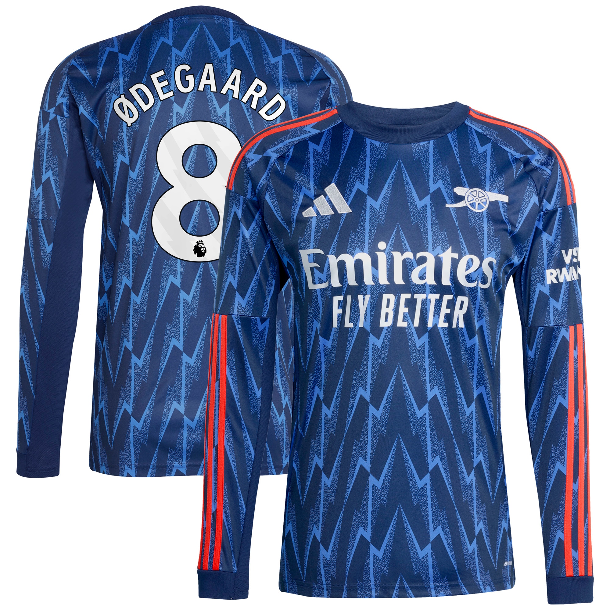 Martin Ødegaard Arsenal 2025/26 Away Long Sleeve Player Jersey