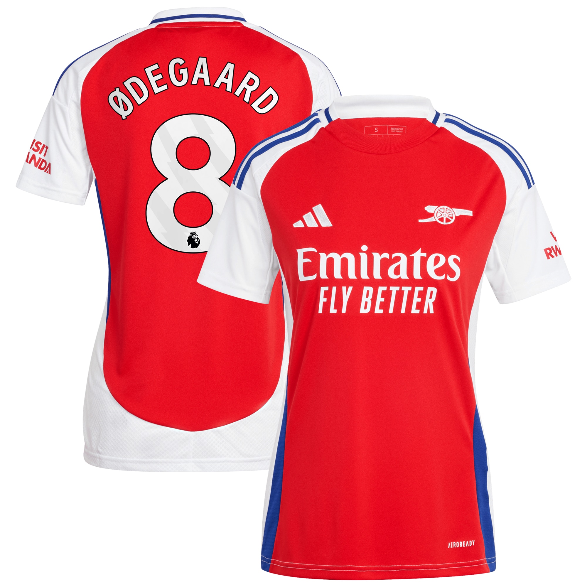Martin Odegaard Arsenal Women's 2024/25 Home Player Jersey – Red