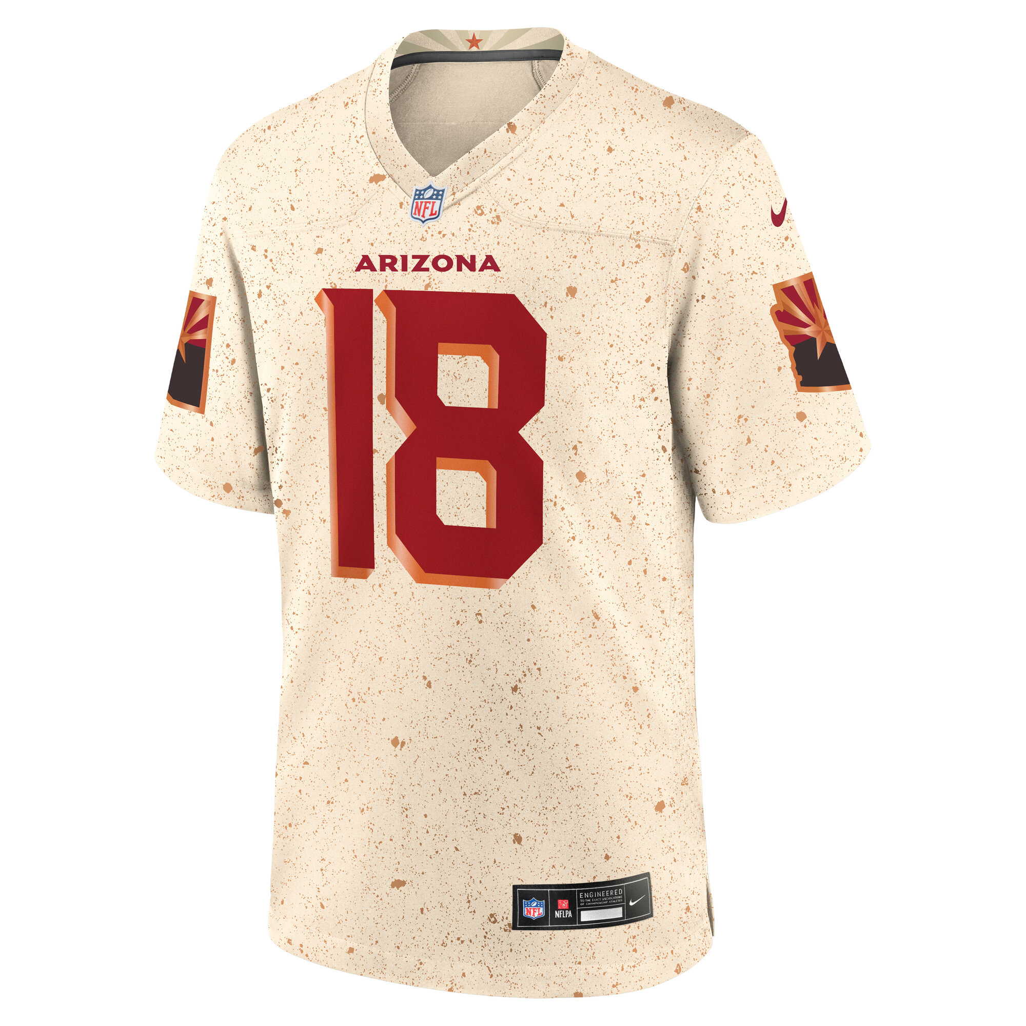 Marvin Harrison Jr. Arizona Cardinals 2025 Rivalries Collection Game Jersey – Natural