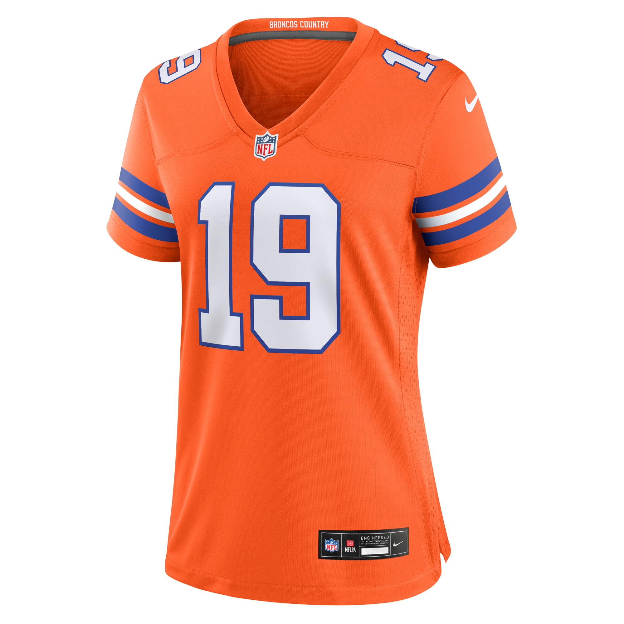 Marvin Mims Jr Denver Broncos Women’s Mile High Collection 1977 Throwback Player Game Jersey – Orange