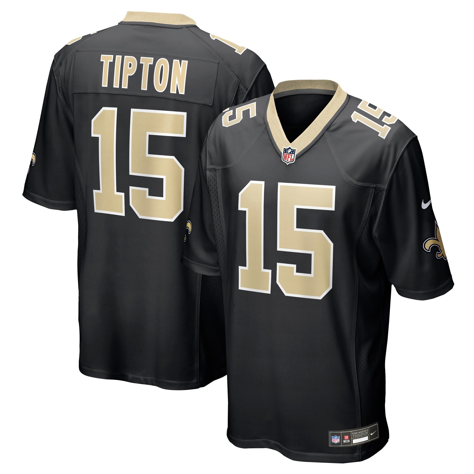 Mason Tipton New Orleans Saints Team Game Jersey - Black