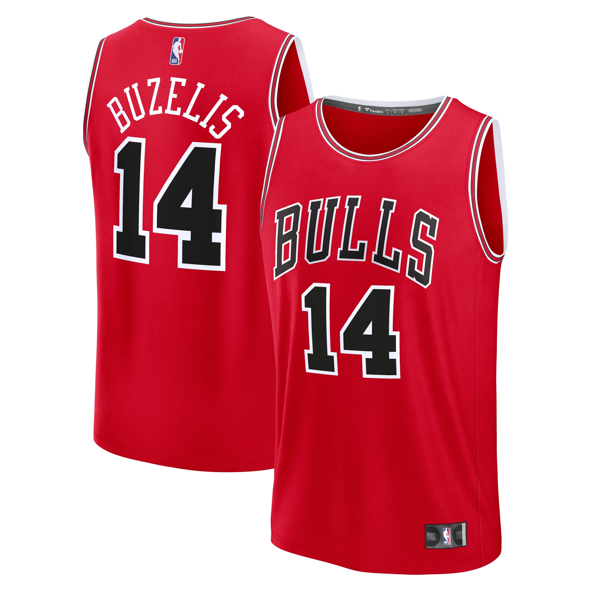 Matas Buzelis Chicago Bulls Fanatics Youth Fast Break Player Jersey - Icon Edition - Red