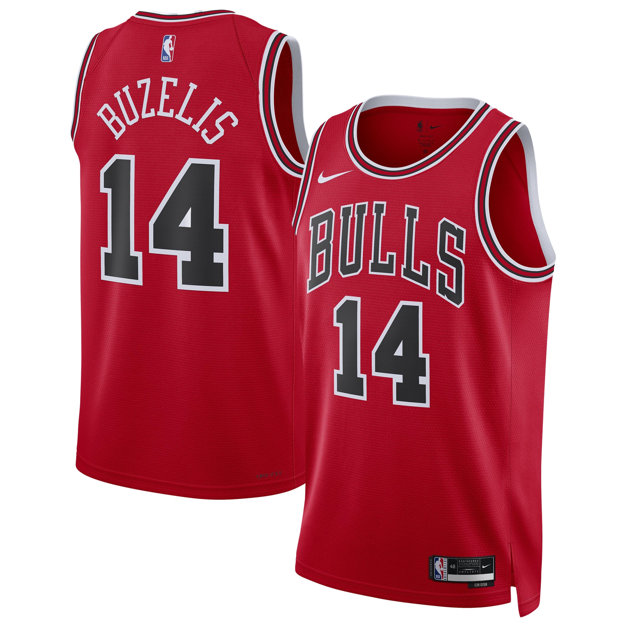 Matas Buzelis Chicago Bulls Unisex Swingman Player Jersey - Icon Edition - Red