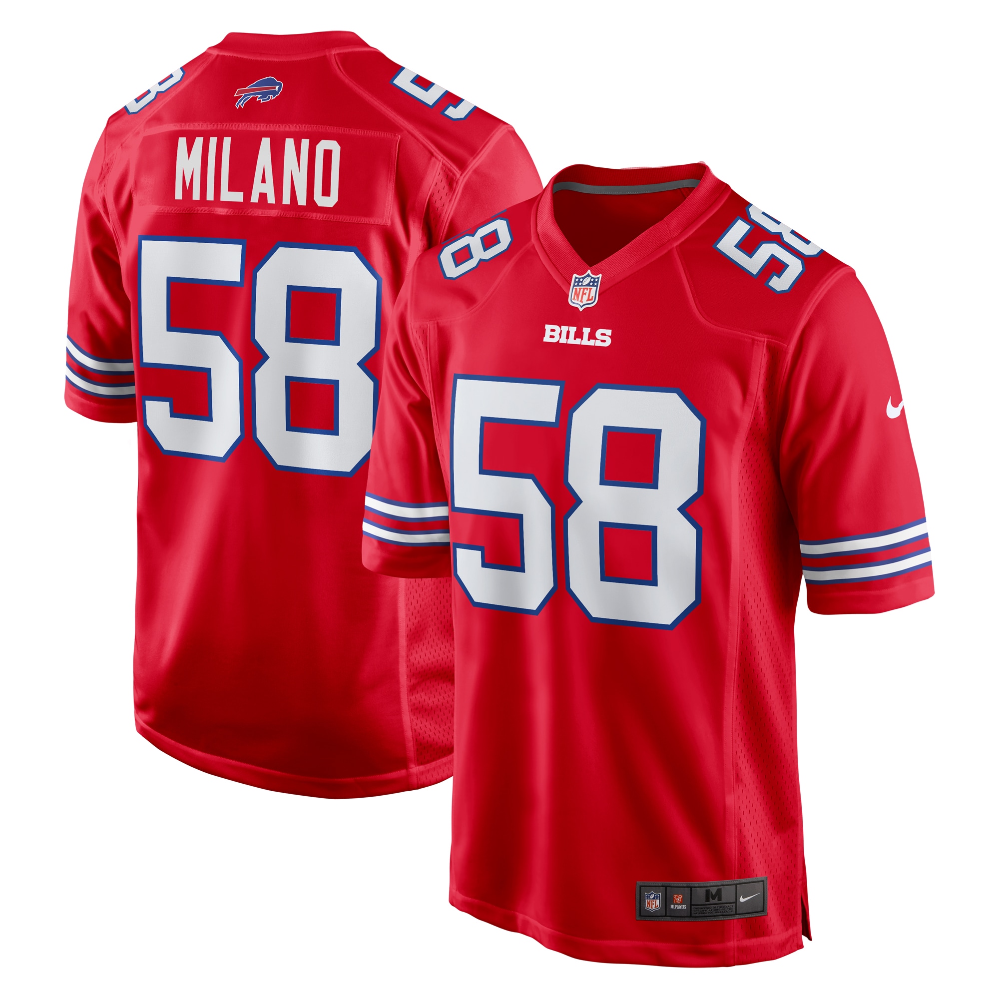 Matt Milano Buffalo Bills Alternate Game Jersey