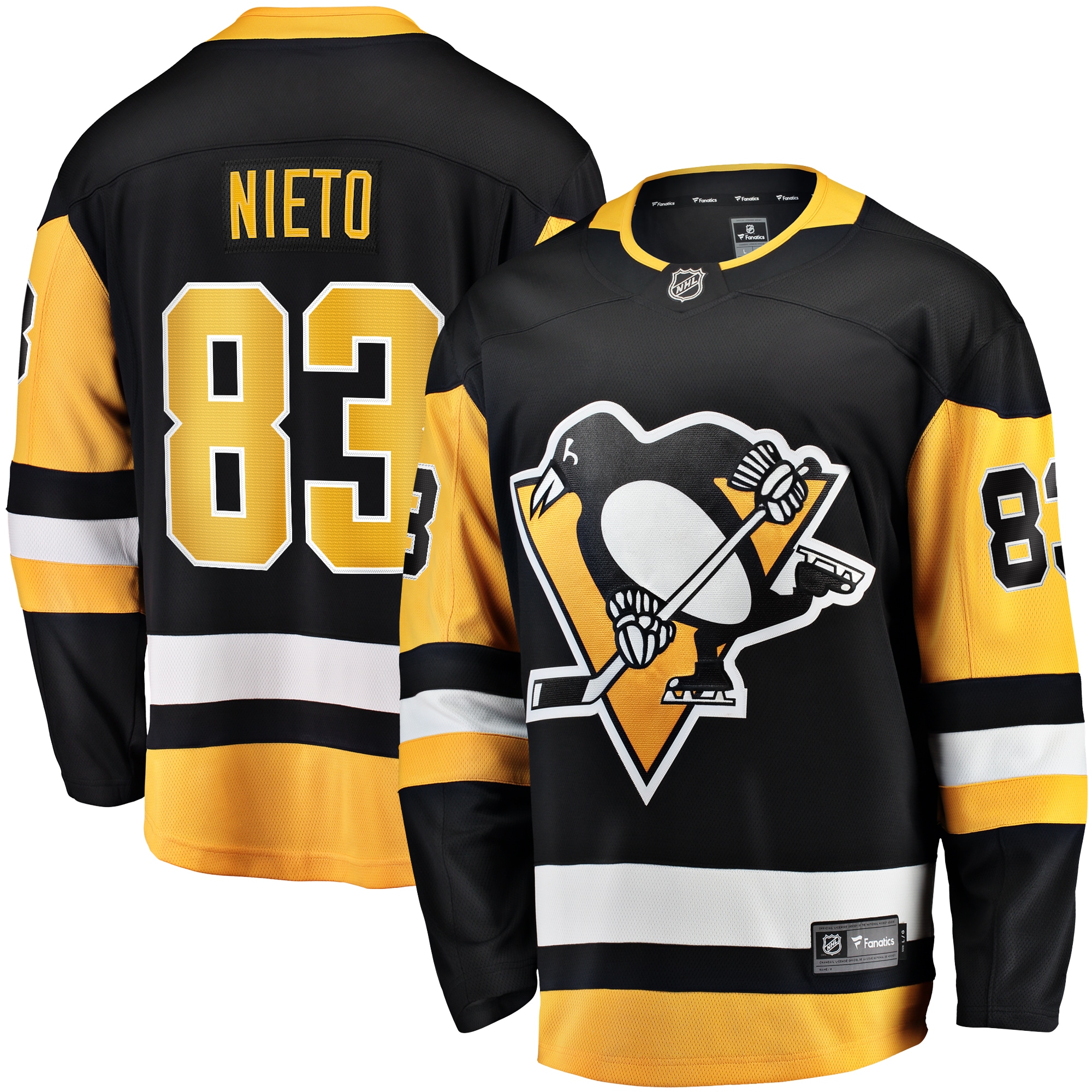 Matt Nieto Pittsburgh Penguins Fanatics Home Breakaway Jersey - Black