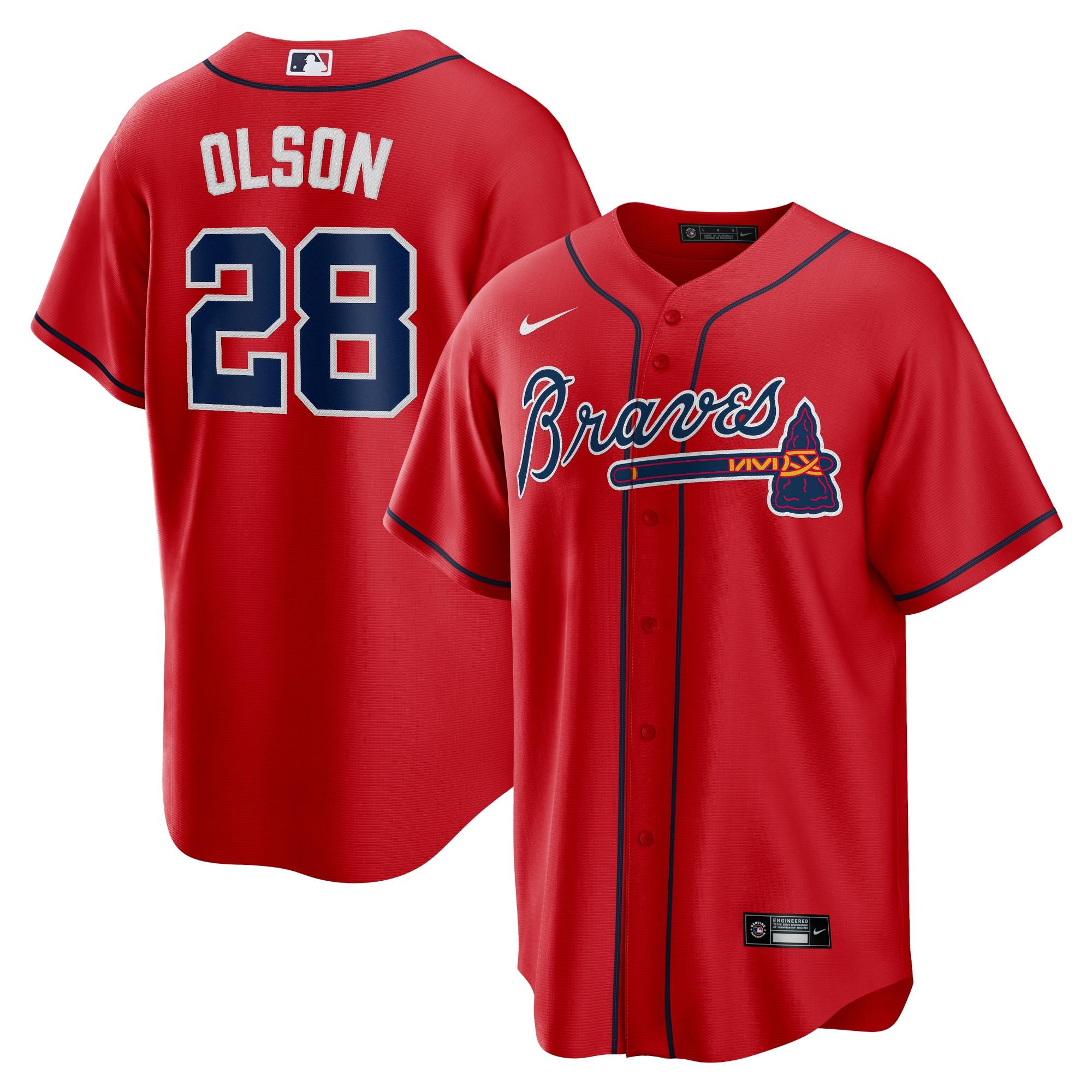Matt Olson Atlanta Braves Alternate 2 Jersey - Red