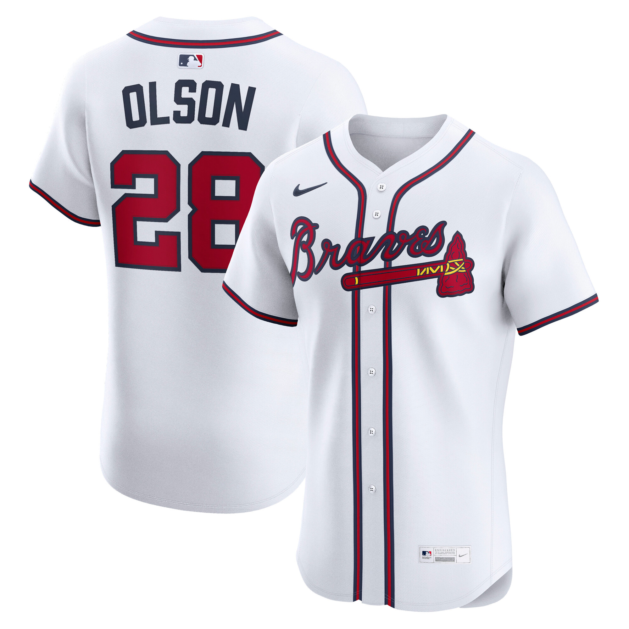 Matt Olson Atlanta Braves Home Elite Player Jersey - White