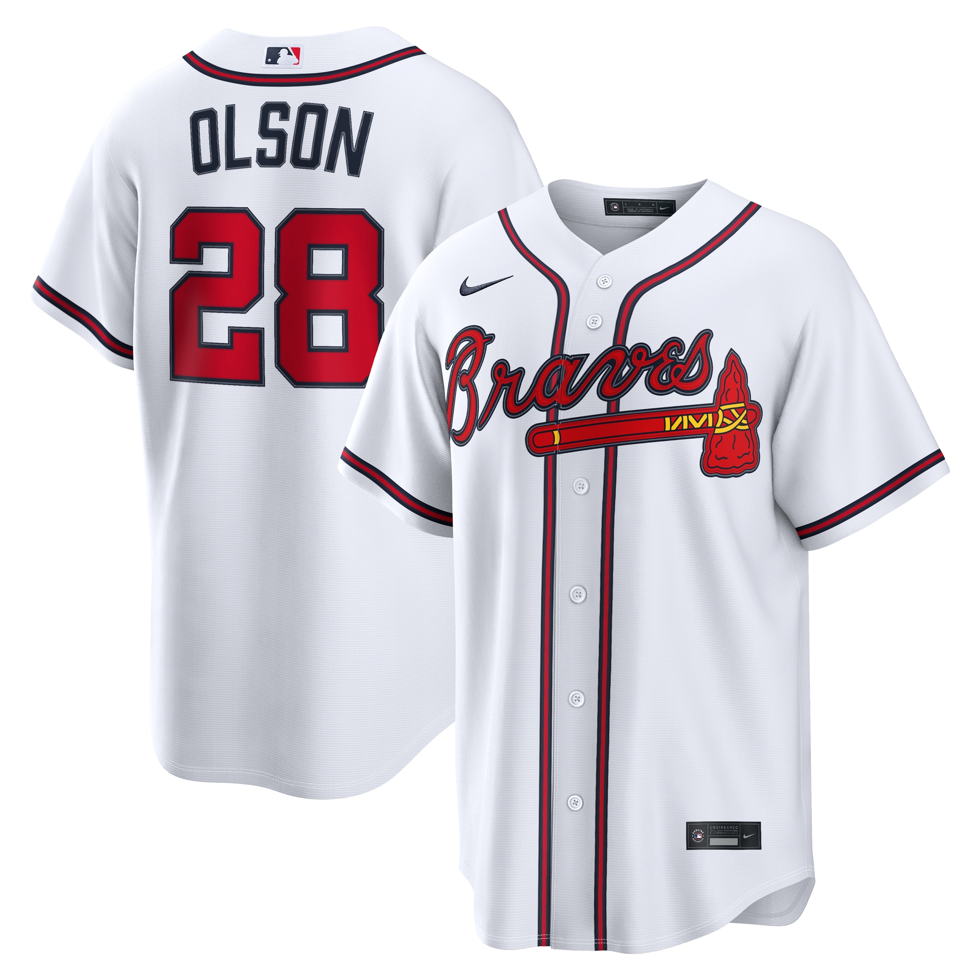 Matt Olson Atlanta Braves Home Jersey - White