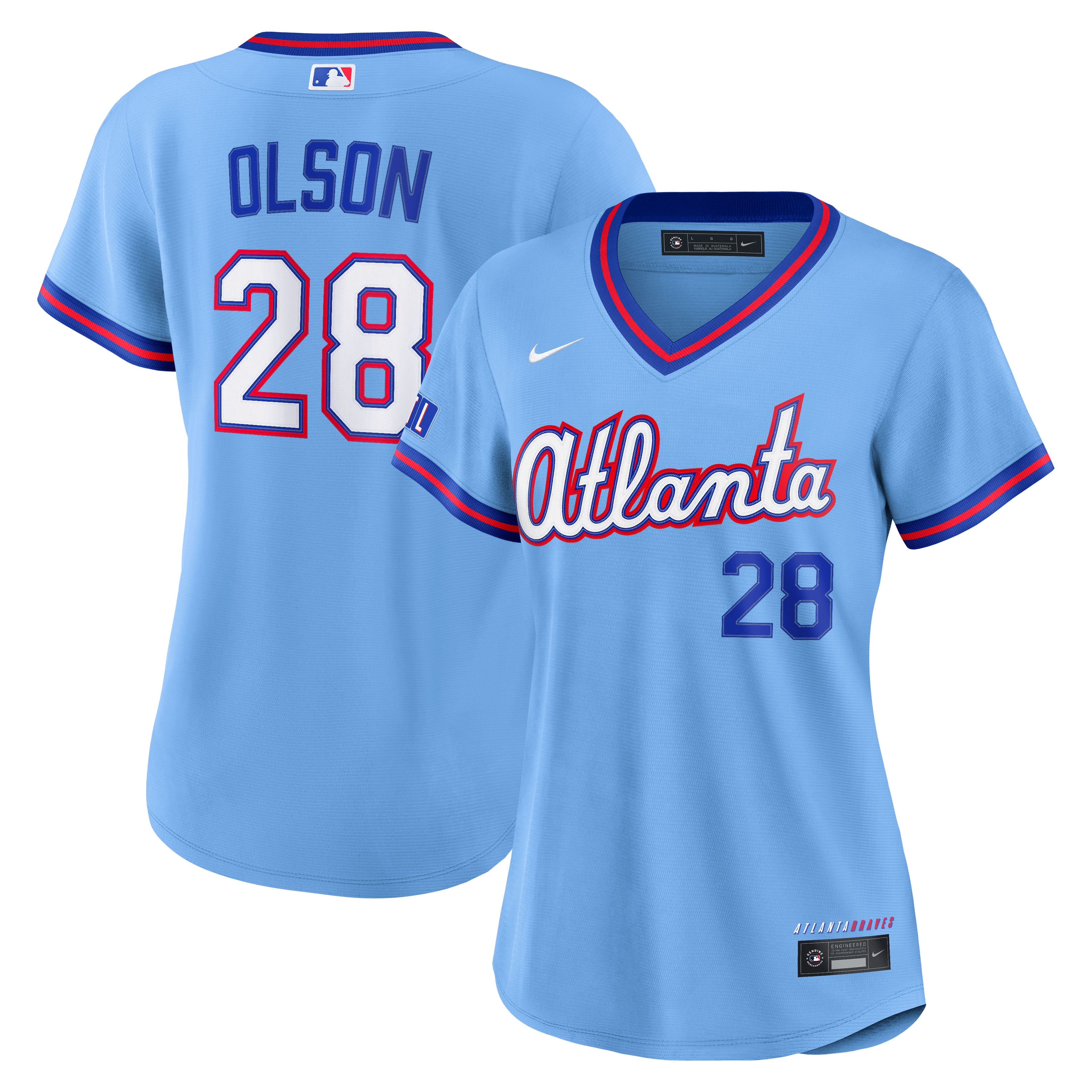 Matt Olson Atlanta Braves Women's 2026 City Connect Stadium Jersey - Powder Blue