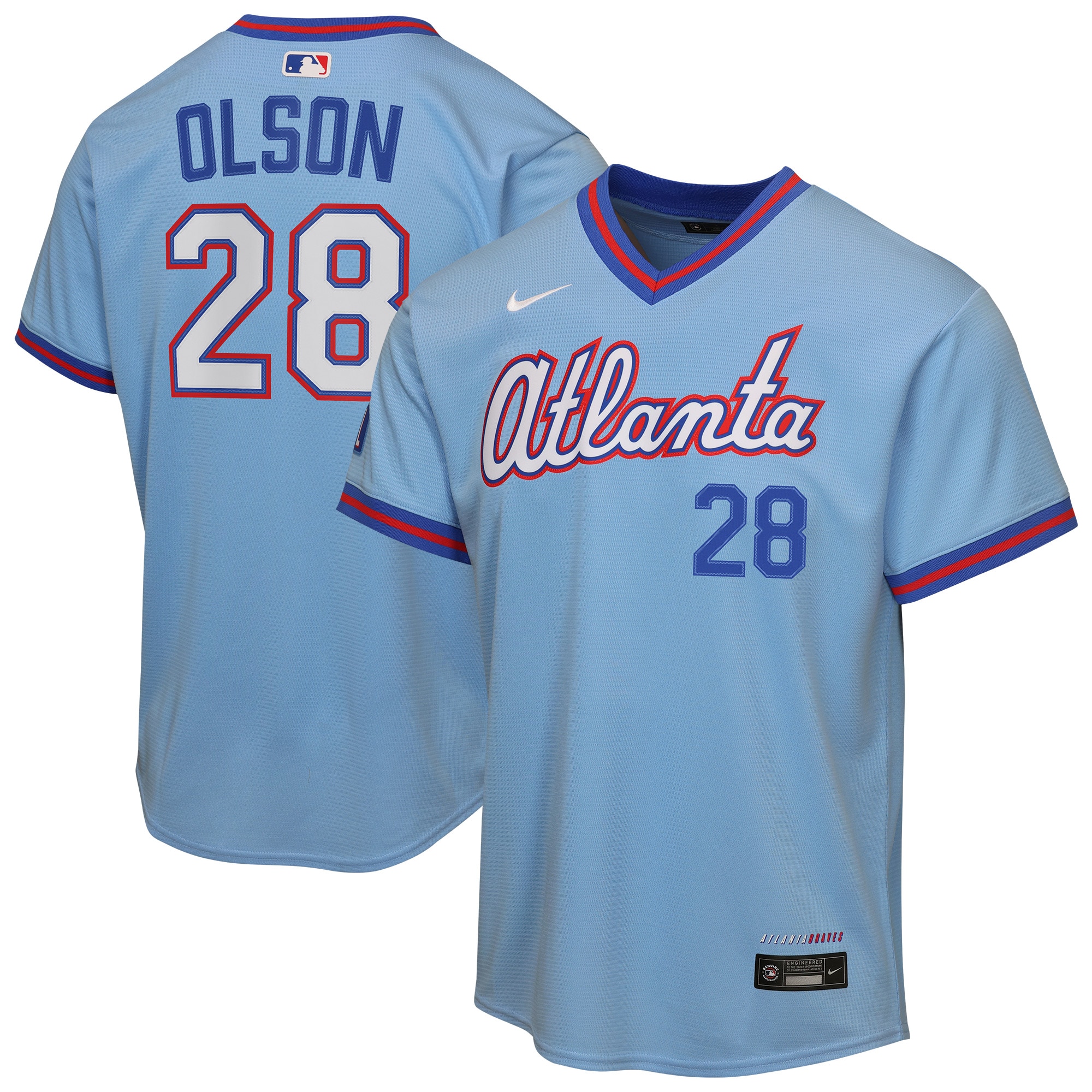 Matt Olson Atlanta Braves Youth 2026 City Connect Stadium Jersey - Powder Blue