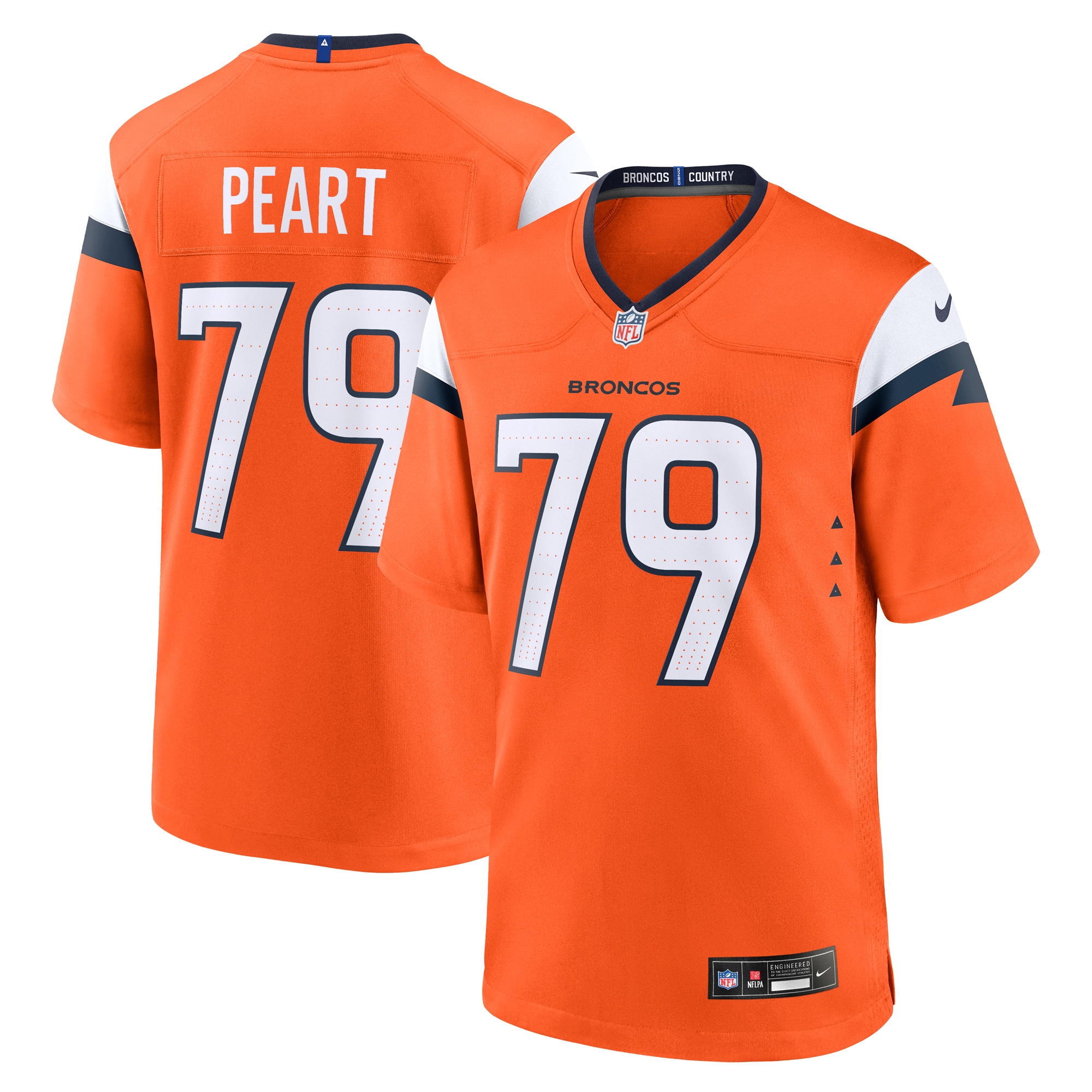 Matt Peart Denver Broncos Team Game Jersey - Orange