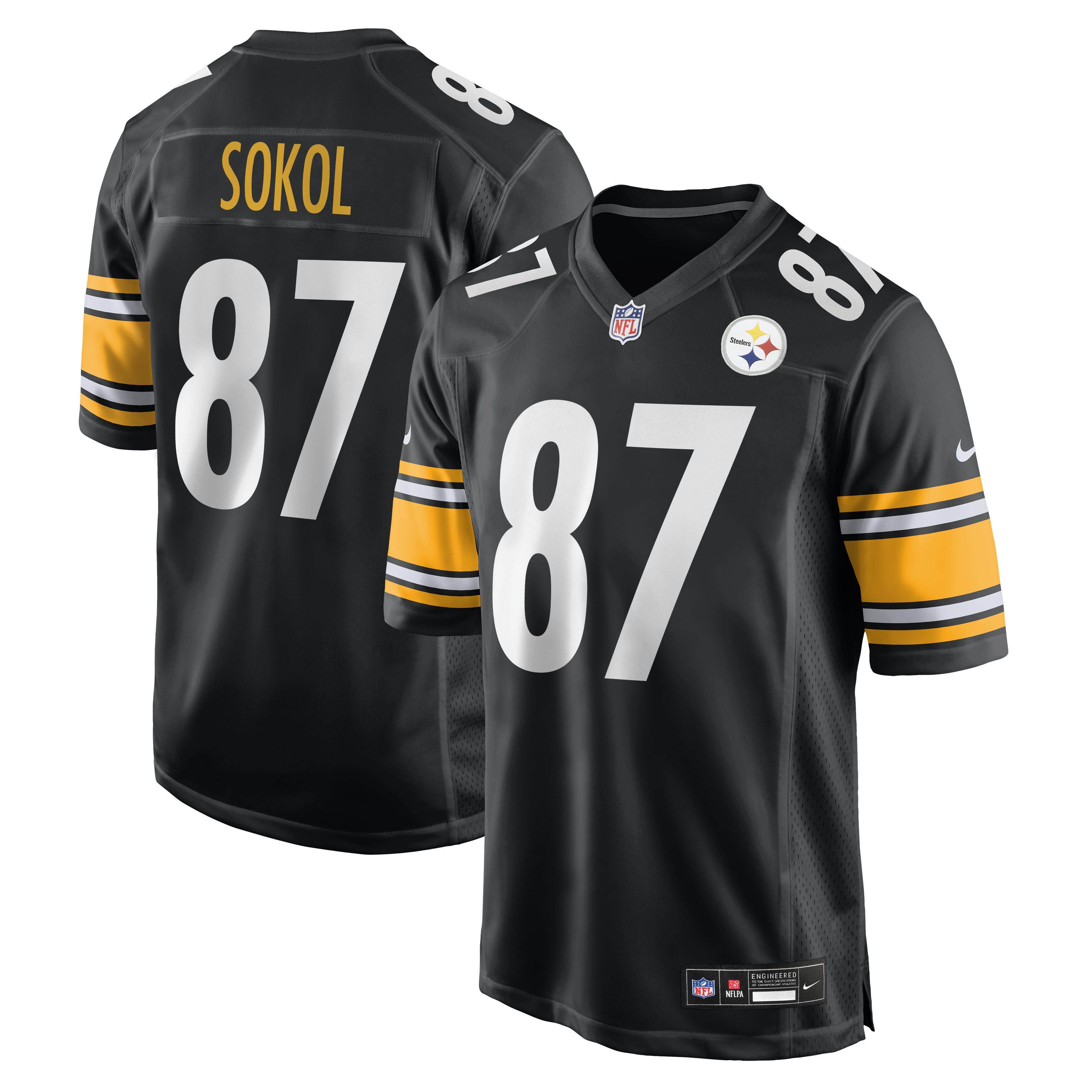 Matt Sokol Pittsburgh Steelers Team Game Jersey - Black