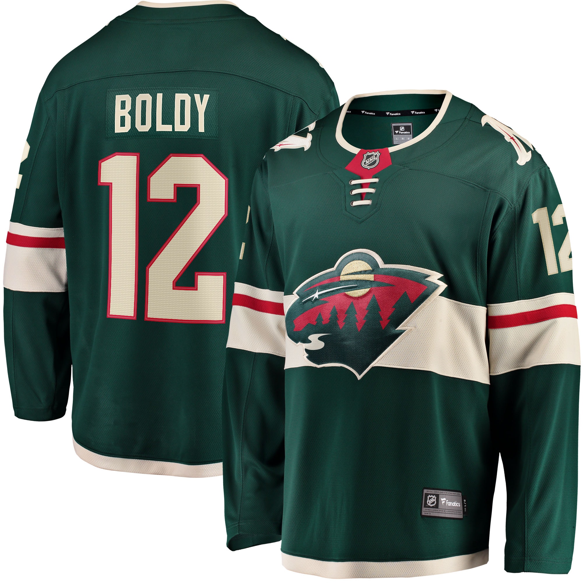 Matthew Boldy Minnesota Wild Fanatics Home Breakaway Player Jersey - Green