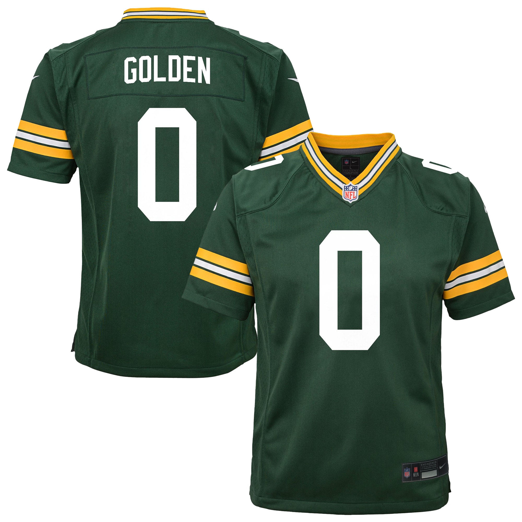 Matthew Golden Green Bay Packers Youth Team Game Jersey - Green