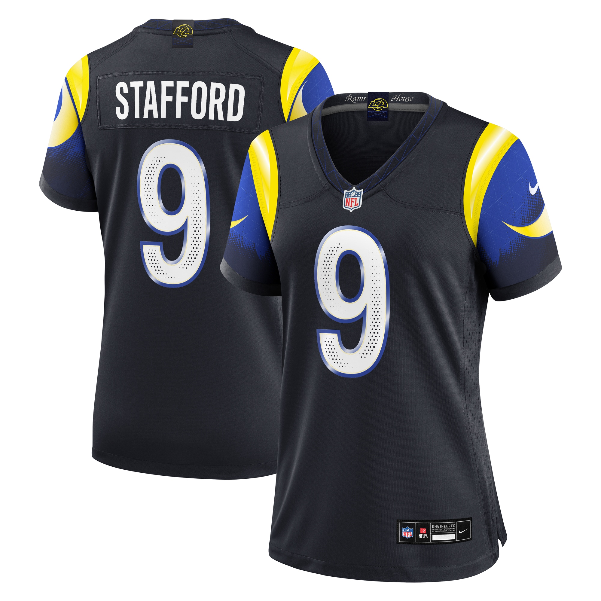 Matthew Stafford Los Angeles Rams Women's 2025 Rivalries Collection Game Jersey - Midnight Blue